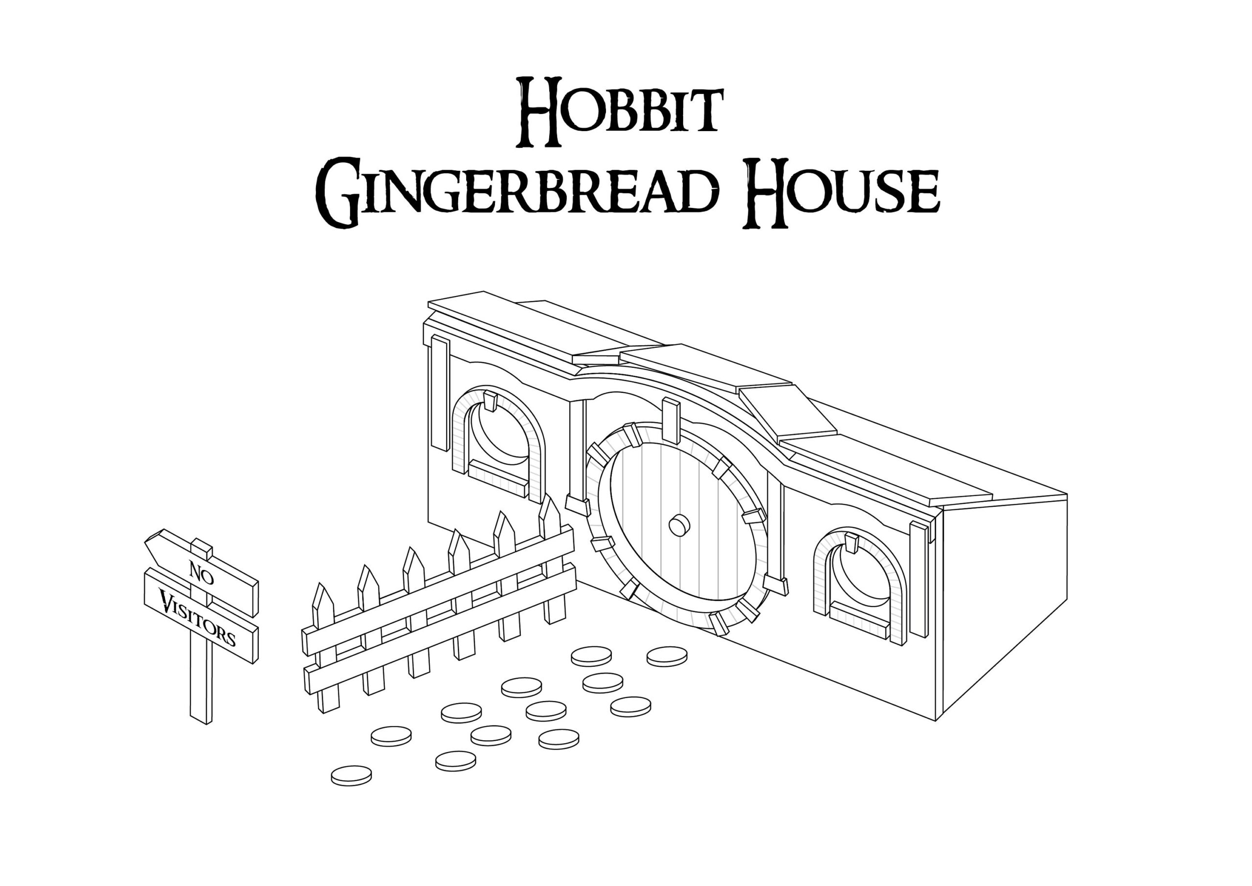 Gingerbread House Kit The Hobbit Cutting