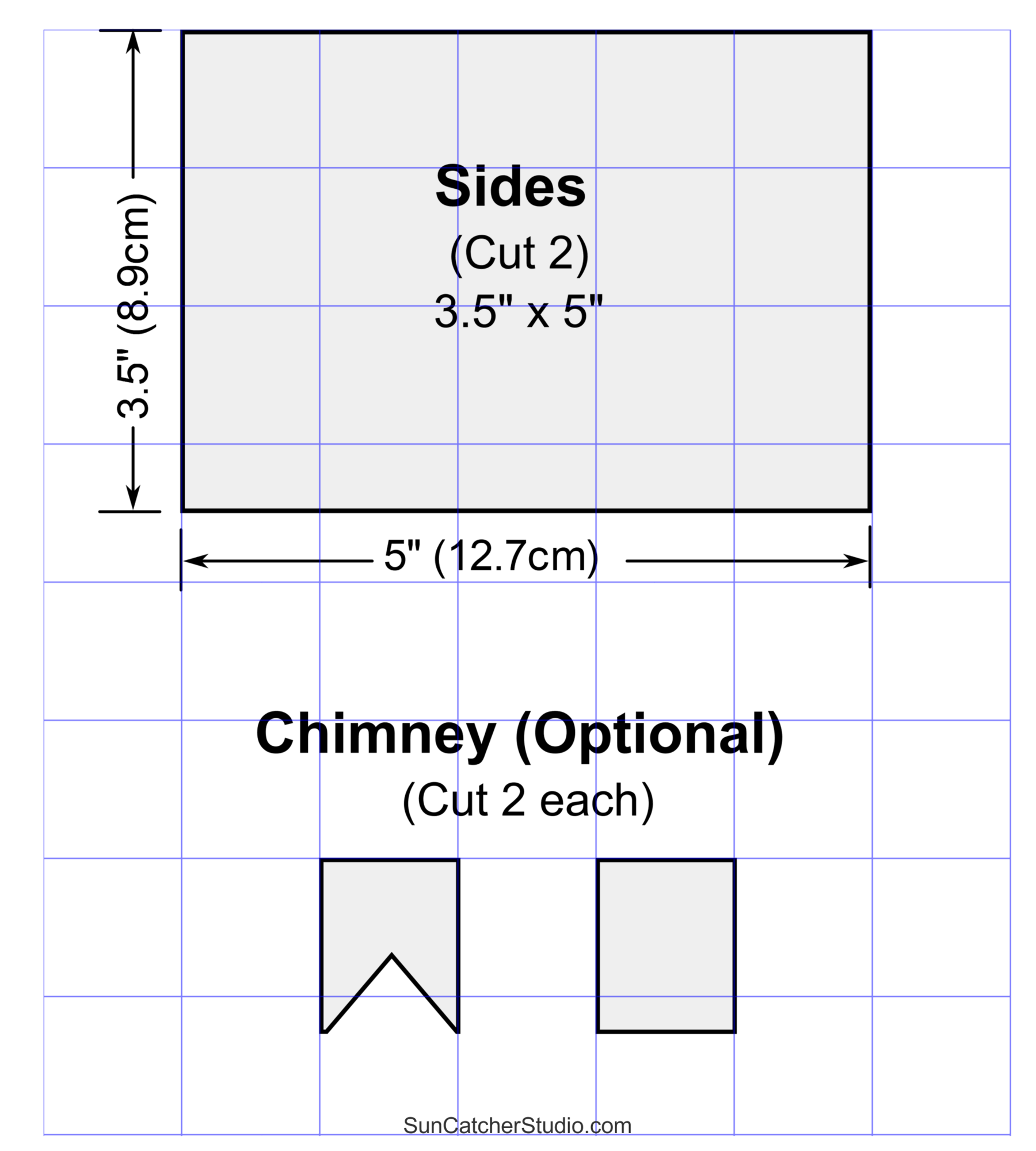 gingerbread house template dimensions
