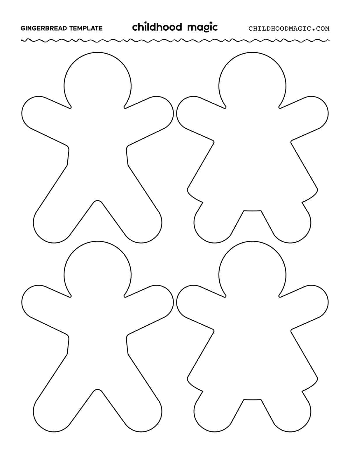 Gingerbread Man Template Free Printable