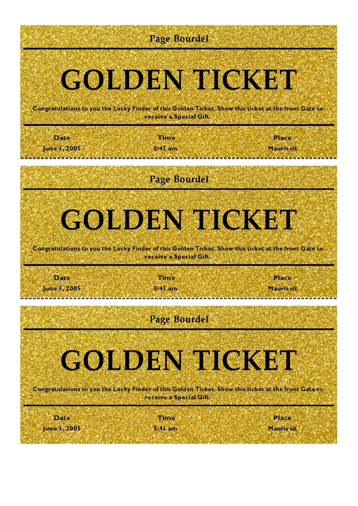 Golden Ticket Golden Ticket