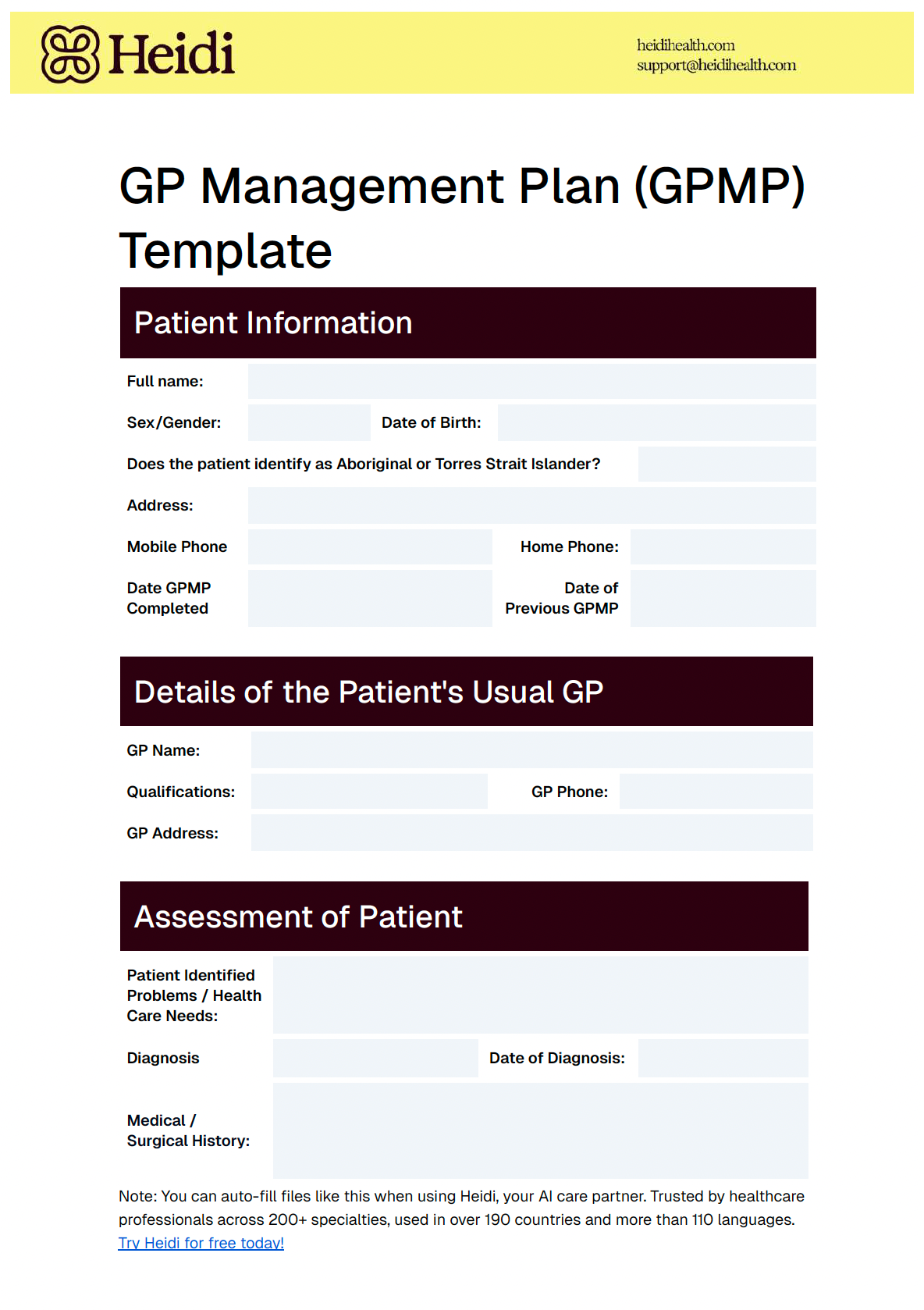 printable chronic care management documentation template