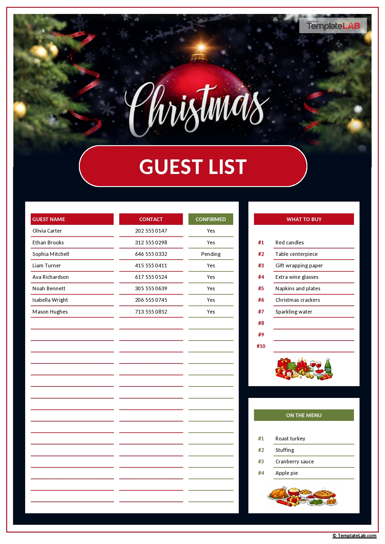 Guest List Templates