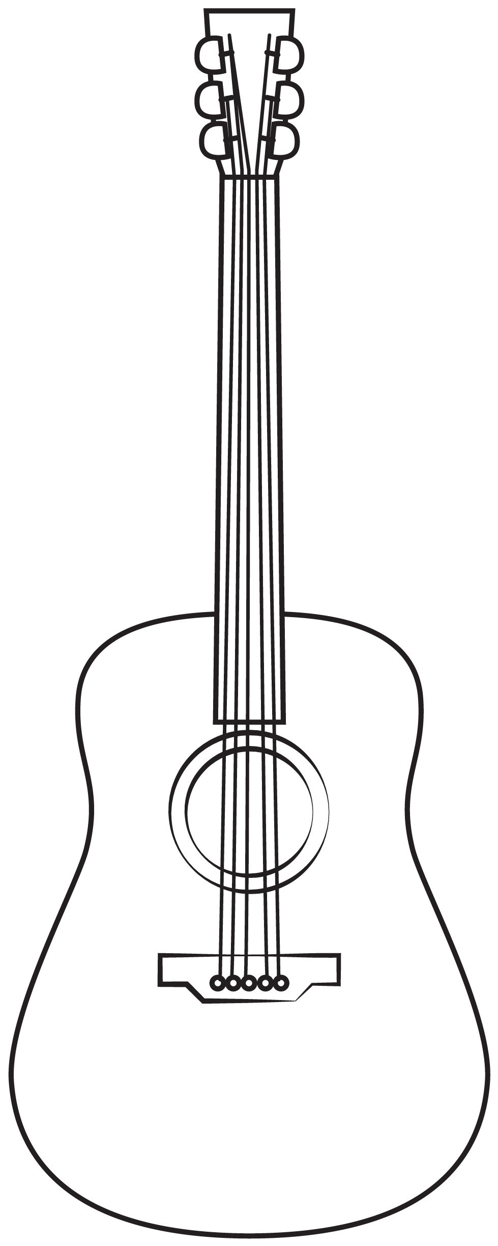 Guitar Printable Template