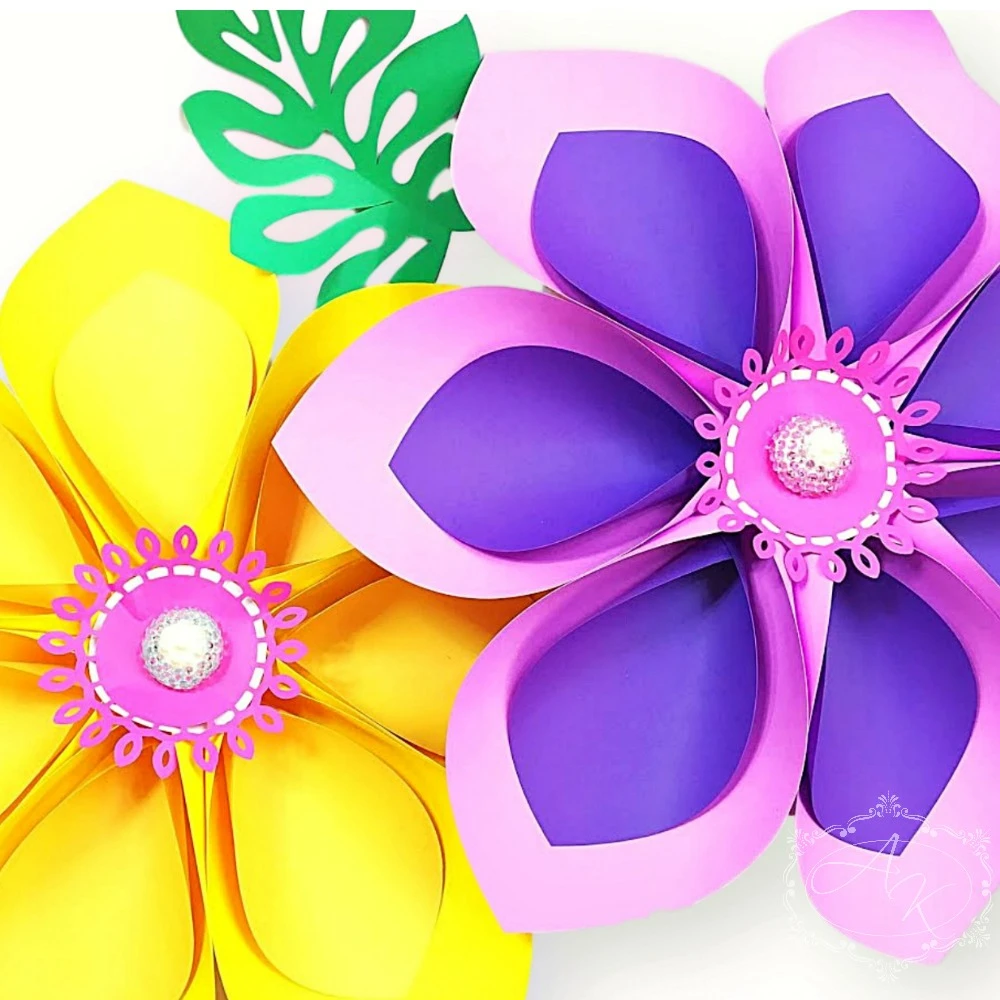 Hawaiian Paper Flower Templates Tutorial Hawaiian Paper Flower Templates Tutorial