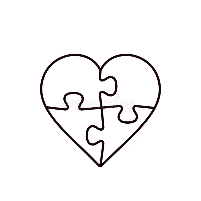 Heart Puzzle Piece Heart Puzzle Piece