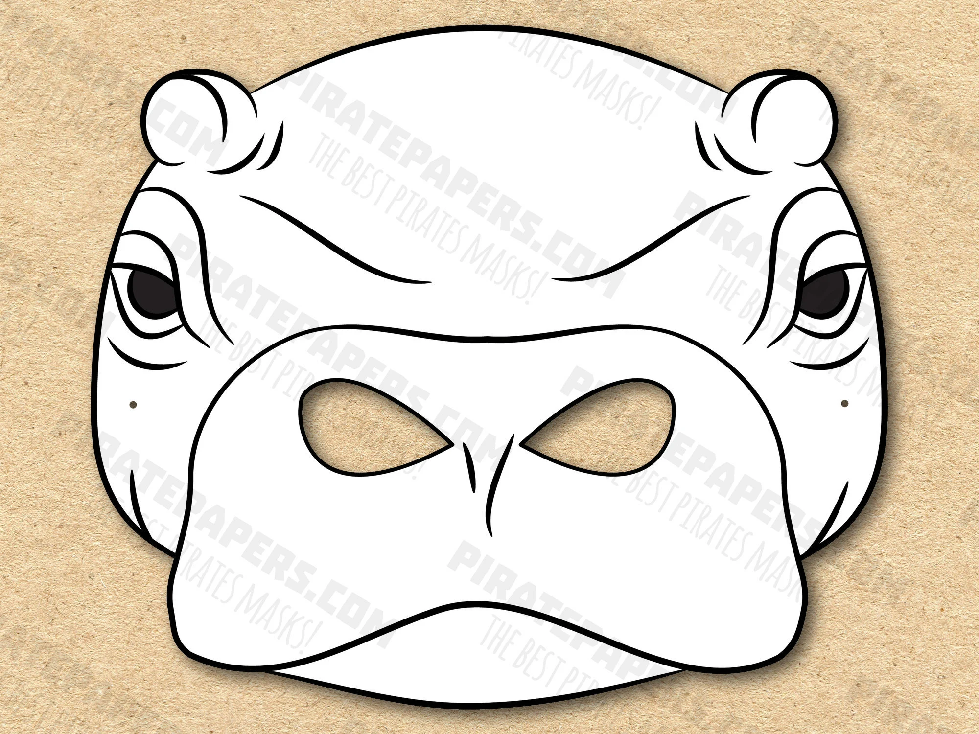 Hippo Mask Printable Coloring Paper Diy Hippo Mask Printable Coloring Paper Diy