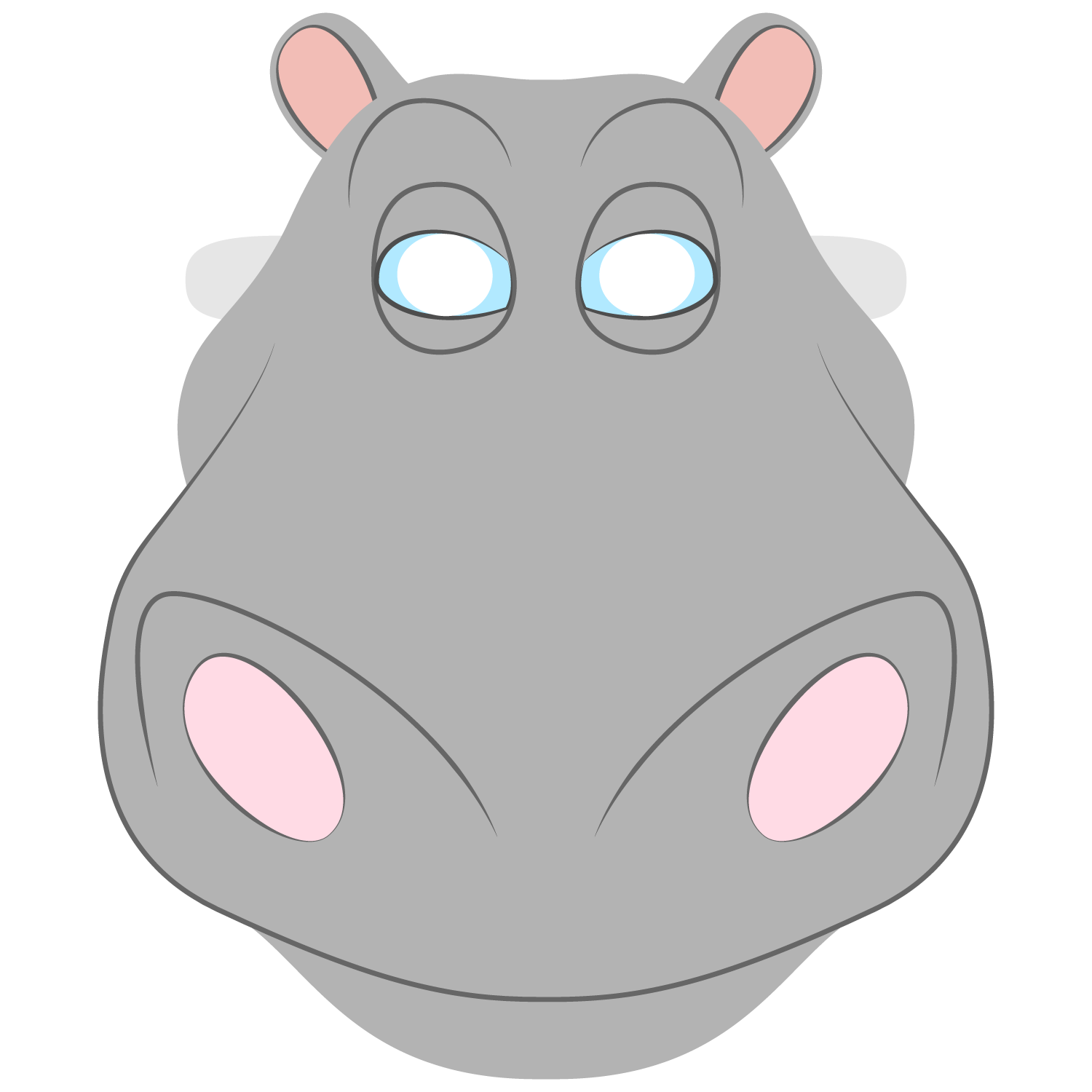 Hippo Mask Template