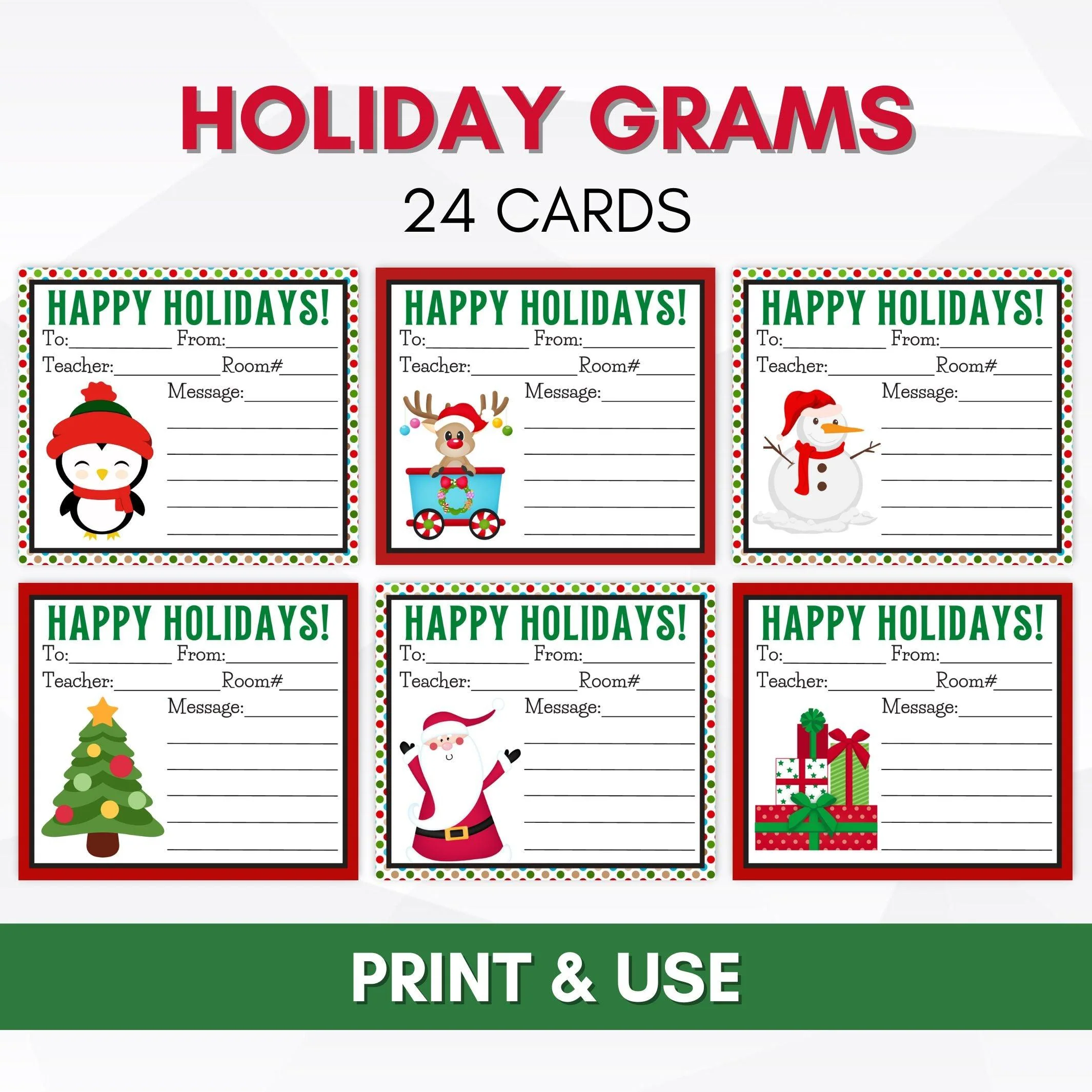 Holiday Candy Gram Fundraiser Print Use