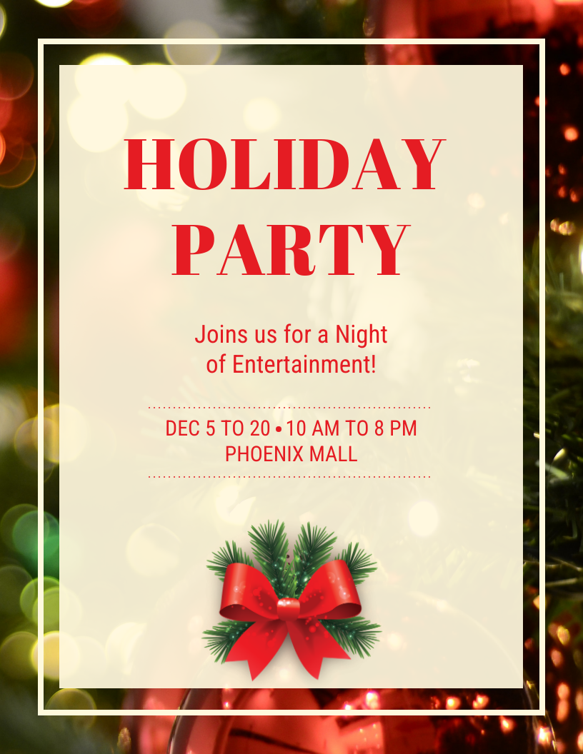 christmas holiday party flyer template christmas holiday party flyer template