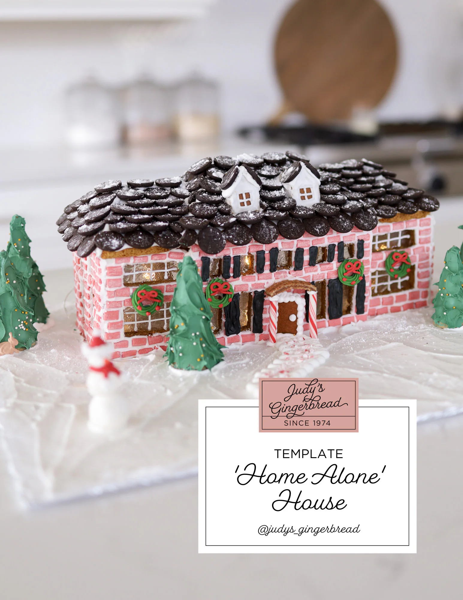 Home Alone House Gingerbread Template