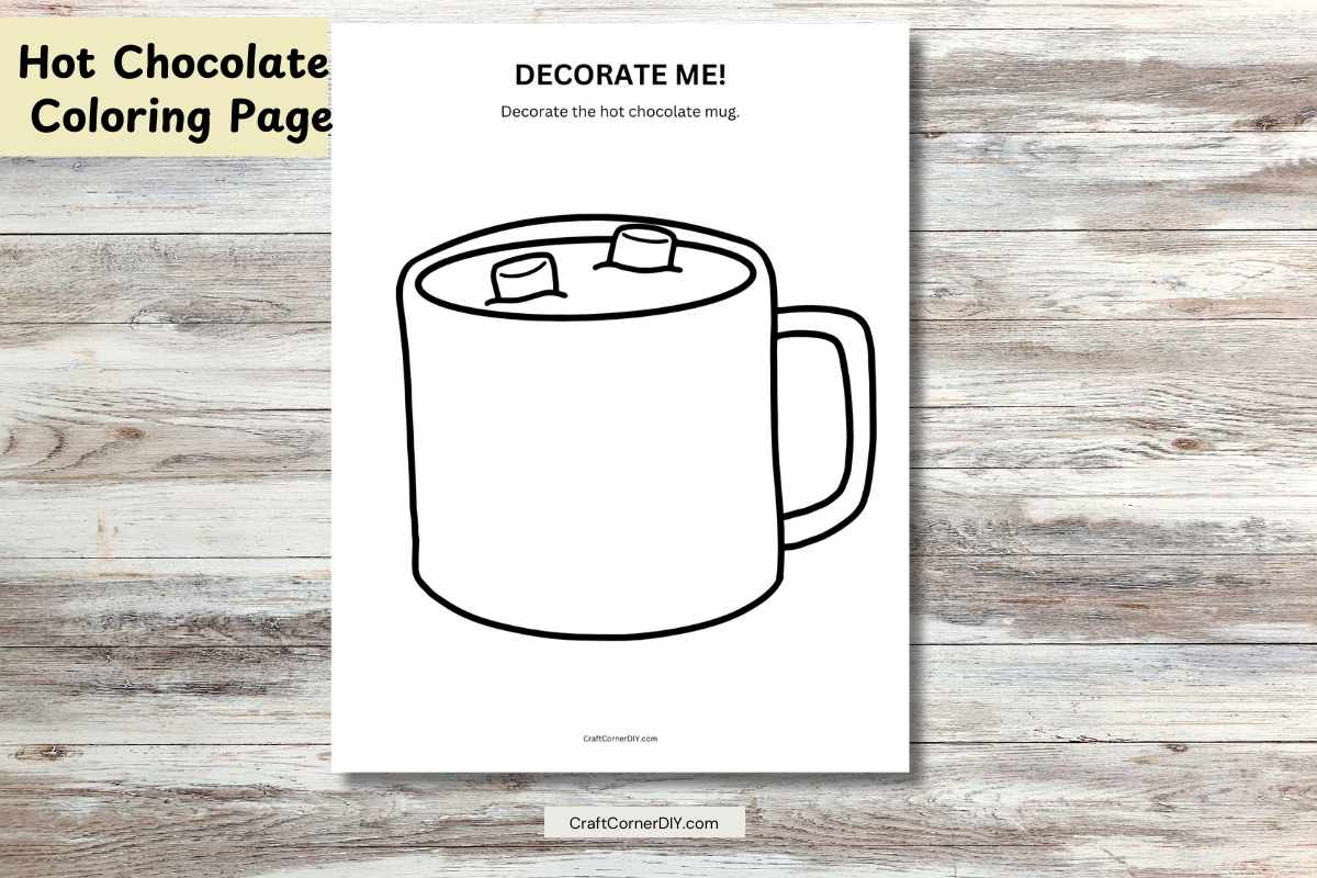 Hot Chocolate Coloring Page Hot Chocolate Coloring Page
