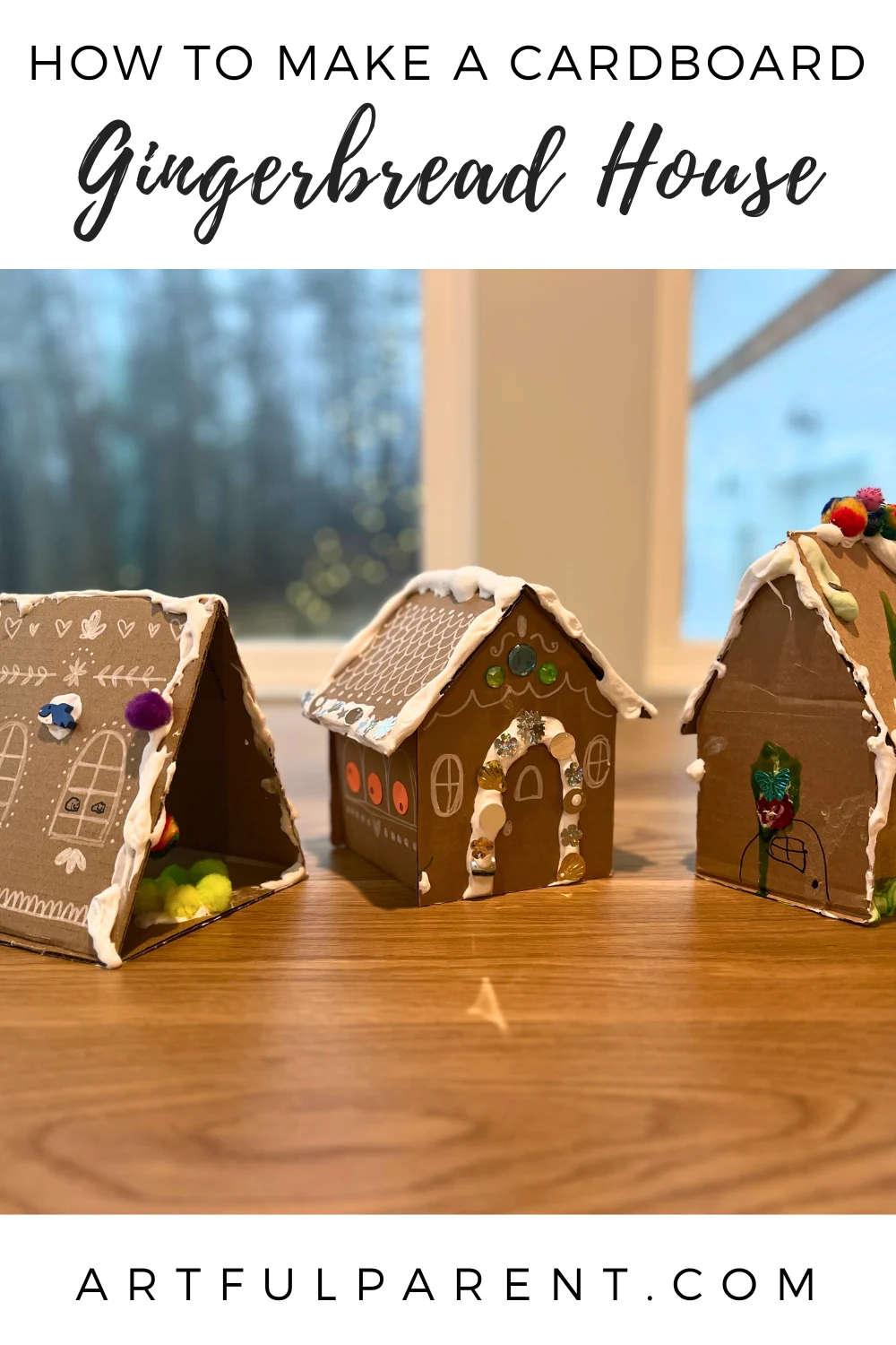 diy cardboard gingerbread house template