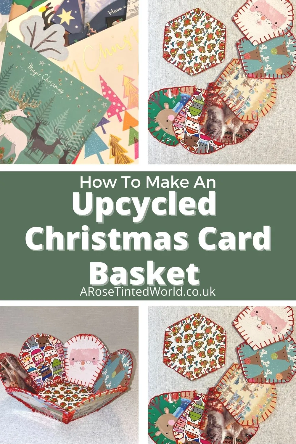How To Make A Christmas Card Basket