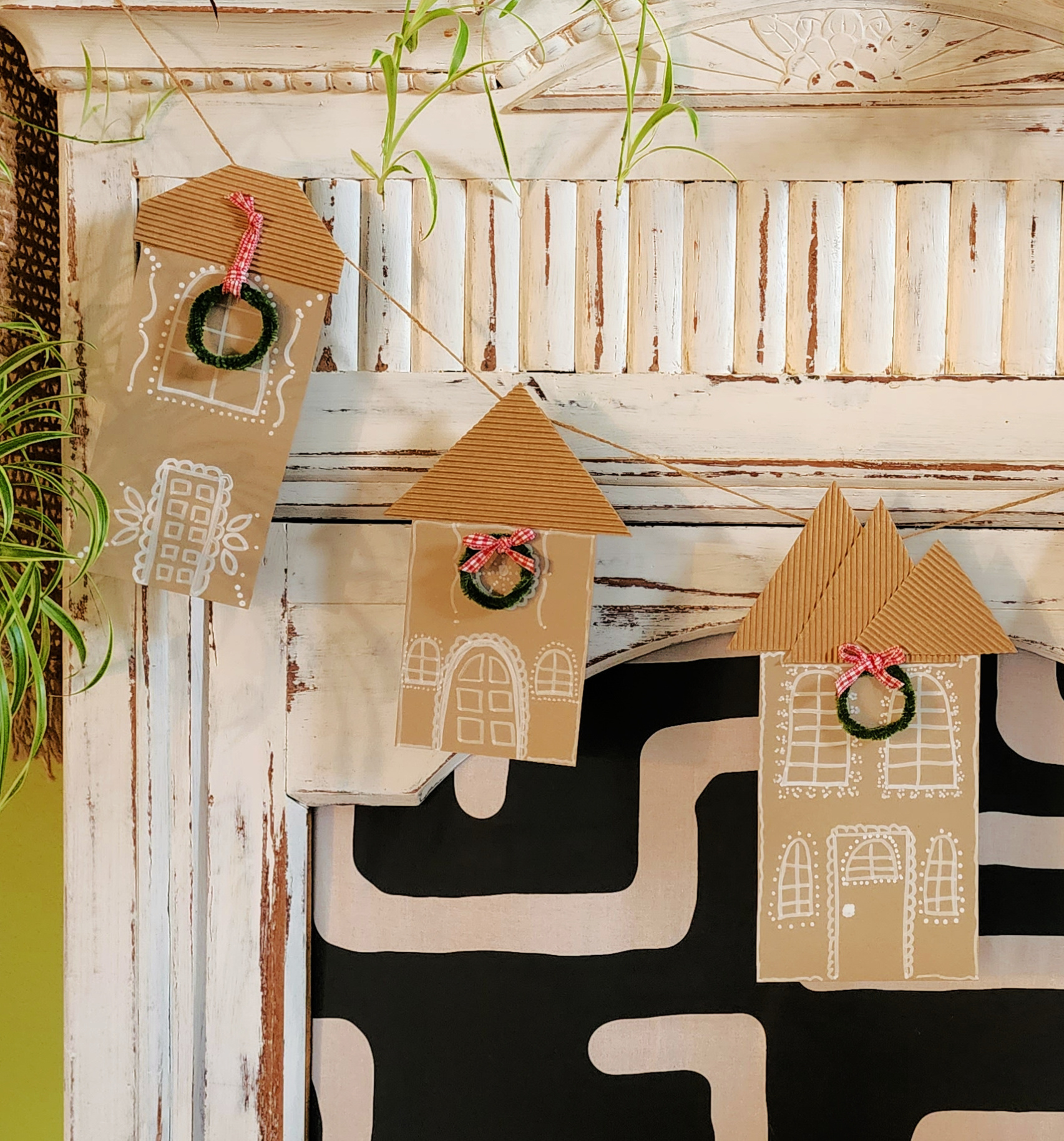 gingerbread house garland template