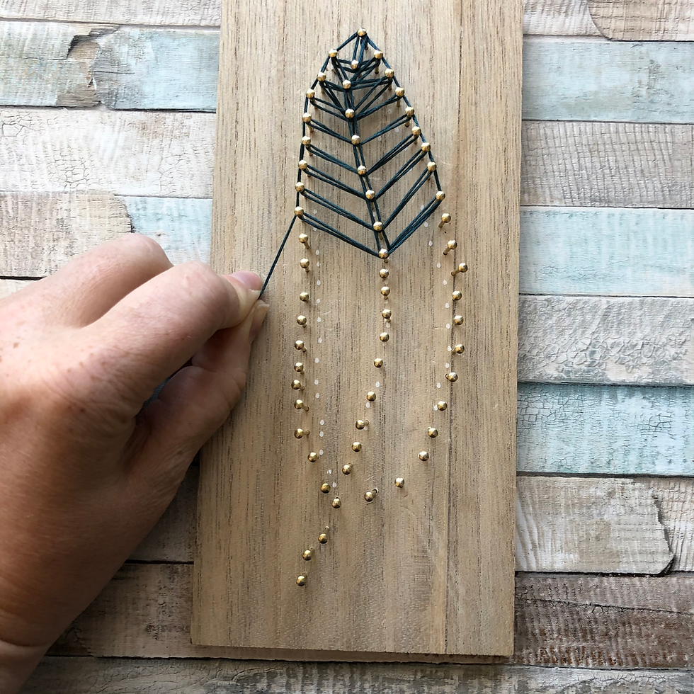 How To Make Feather String Art How To Make Feather String Art