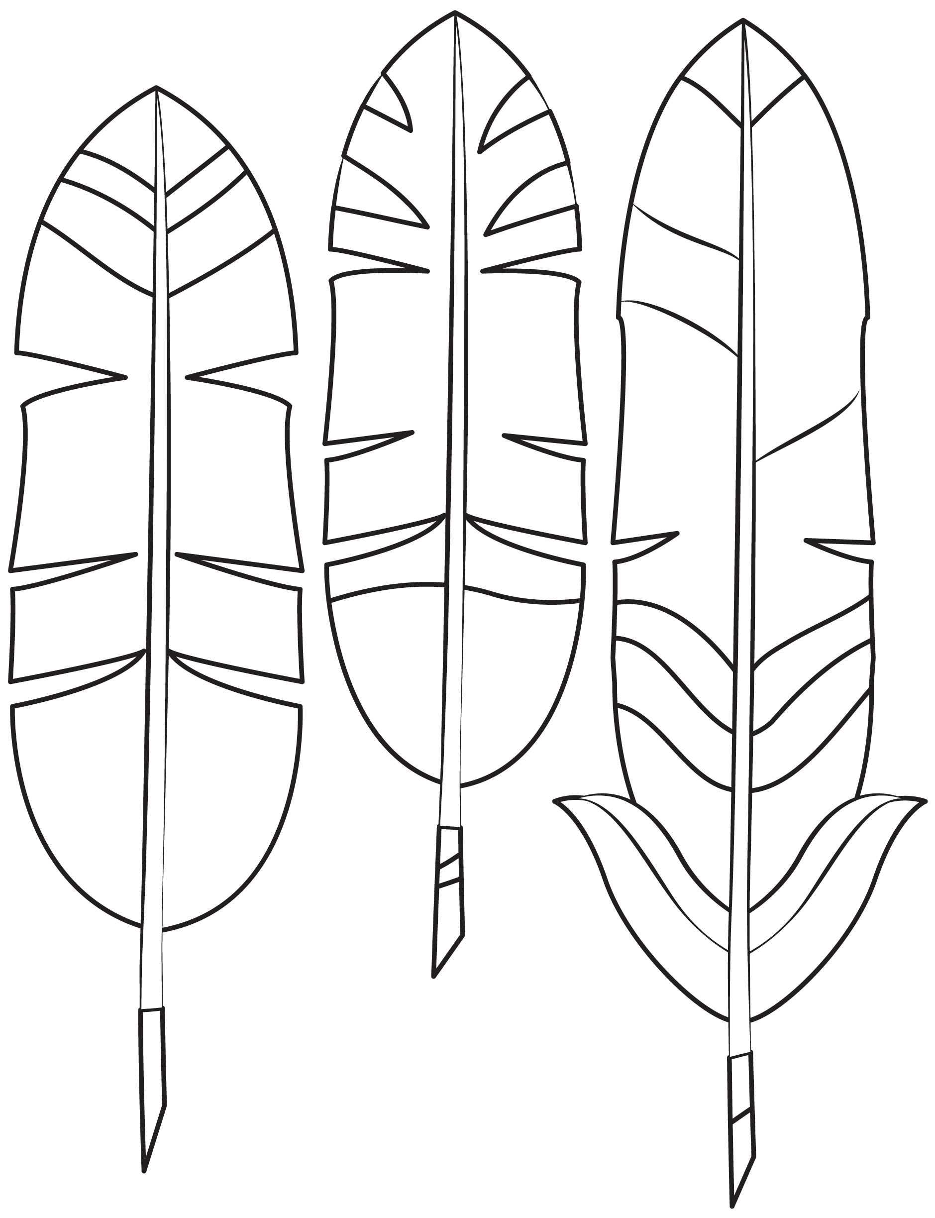 indian headdress feather template