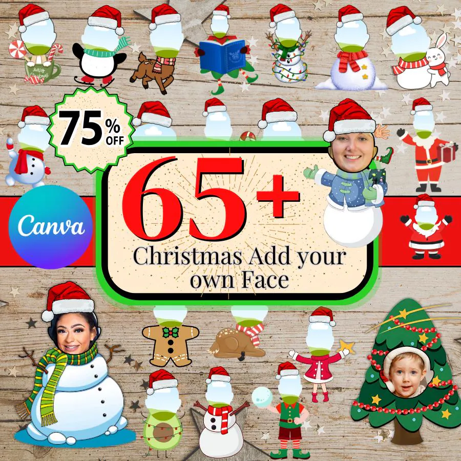 Insert Face Christmas Card Insert Face Christmas Card