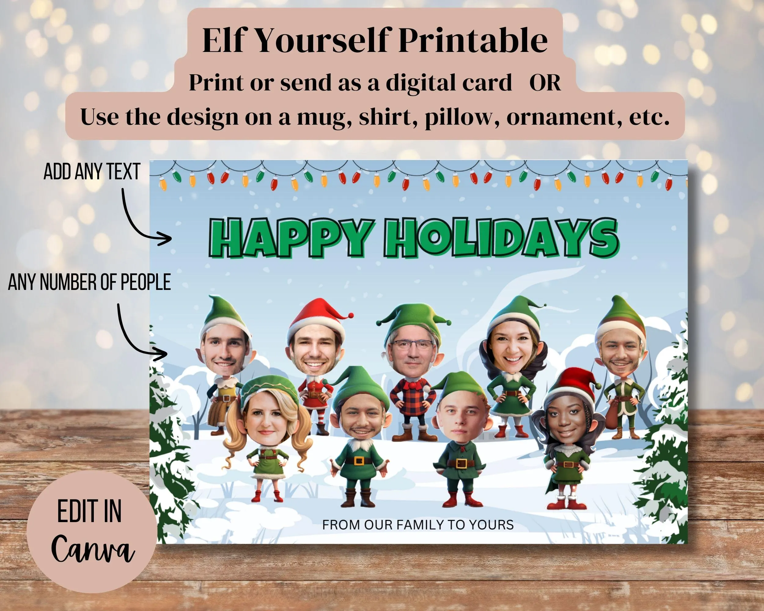 Insert Face Christmas Card