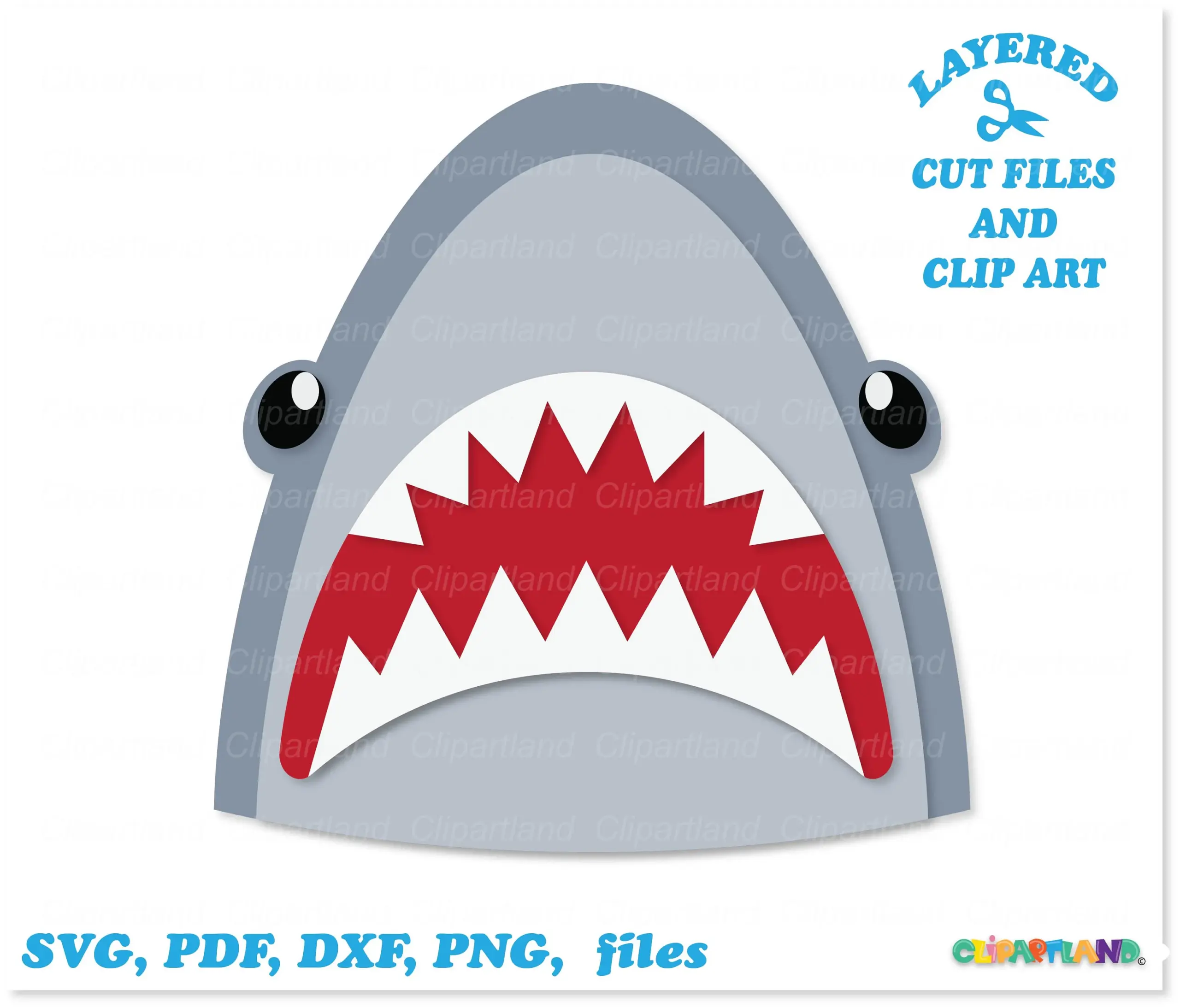 Instant Download Shark Face In Water Cut Instant Download Shark Face In Water Cut