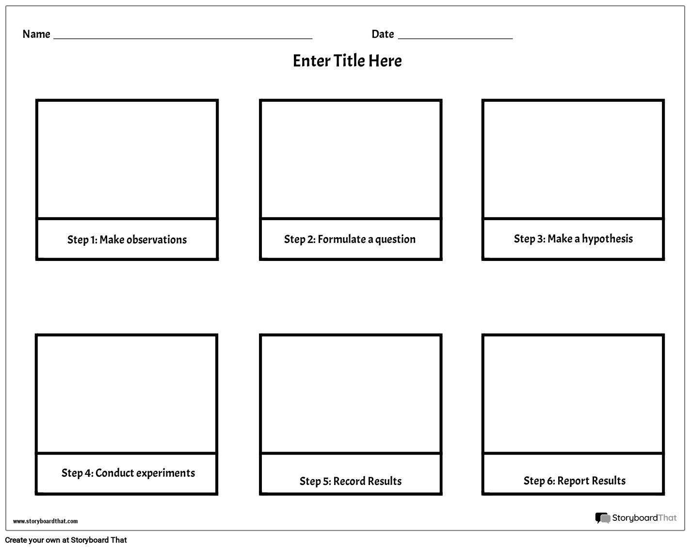 free printable science experiment template