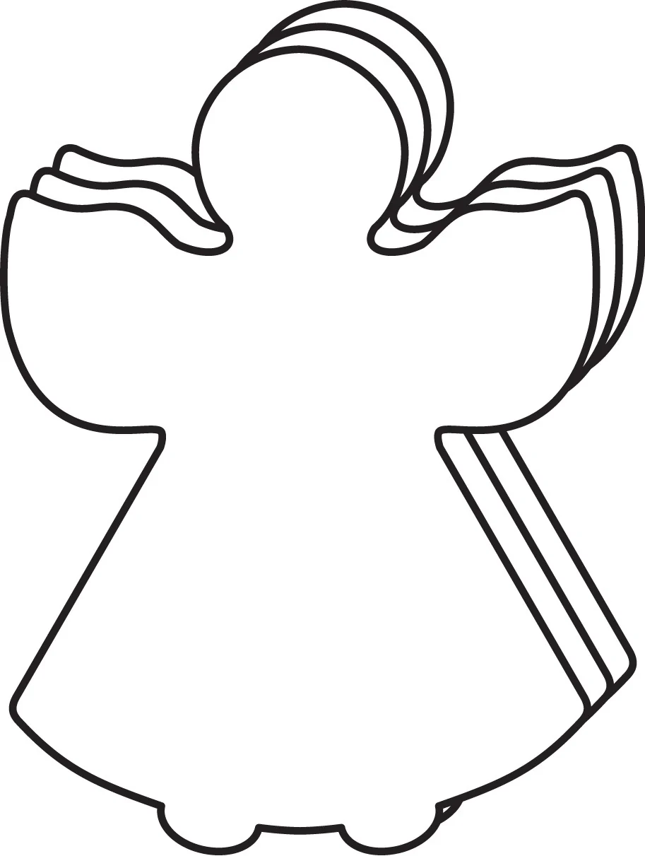 Large Single Color Cut Out Angel Large Single Color Cut Out Angel