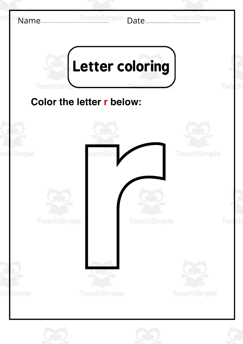 letter r printable template