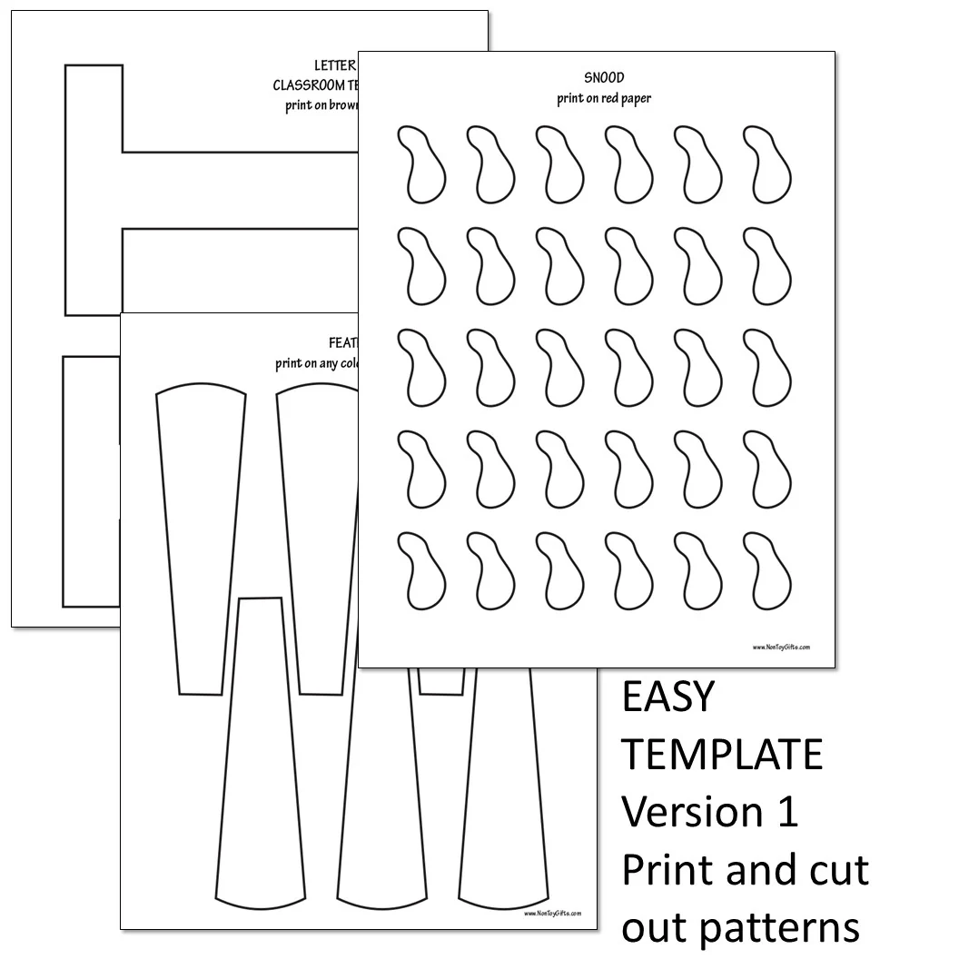 turkey snood template