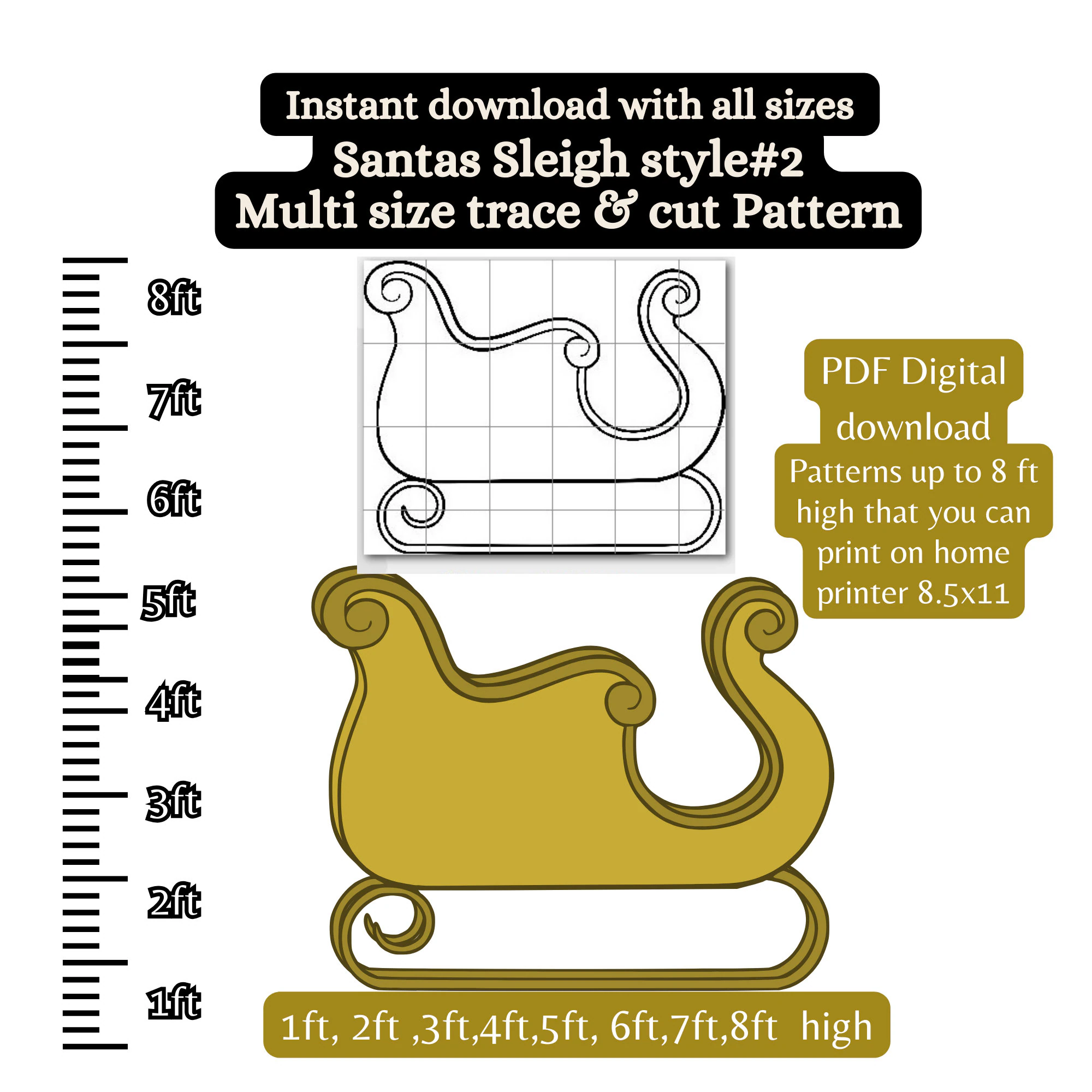 Life Size Santa Sleigh Pattern Pdf Life Size Santa Sleigh Pattern Pdf