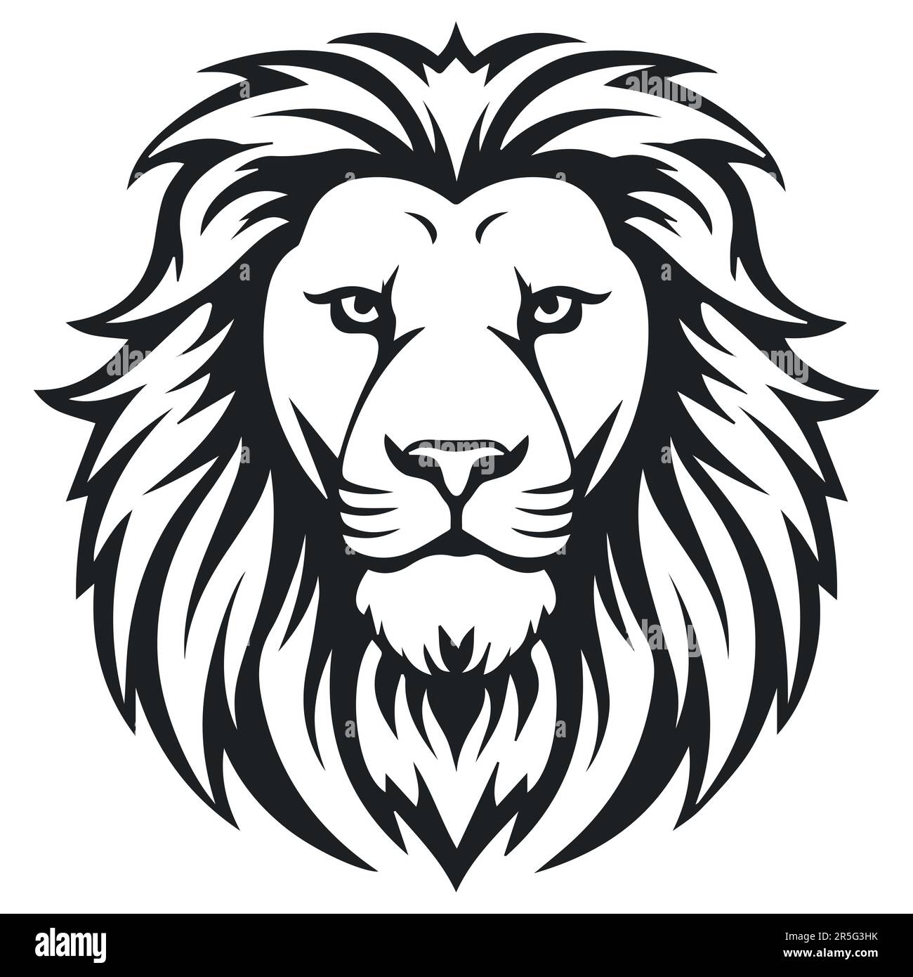 Lion Head Logo Vector Template Illustration Design Image554159135