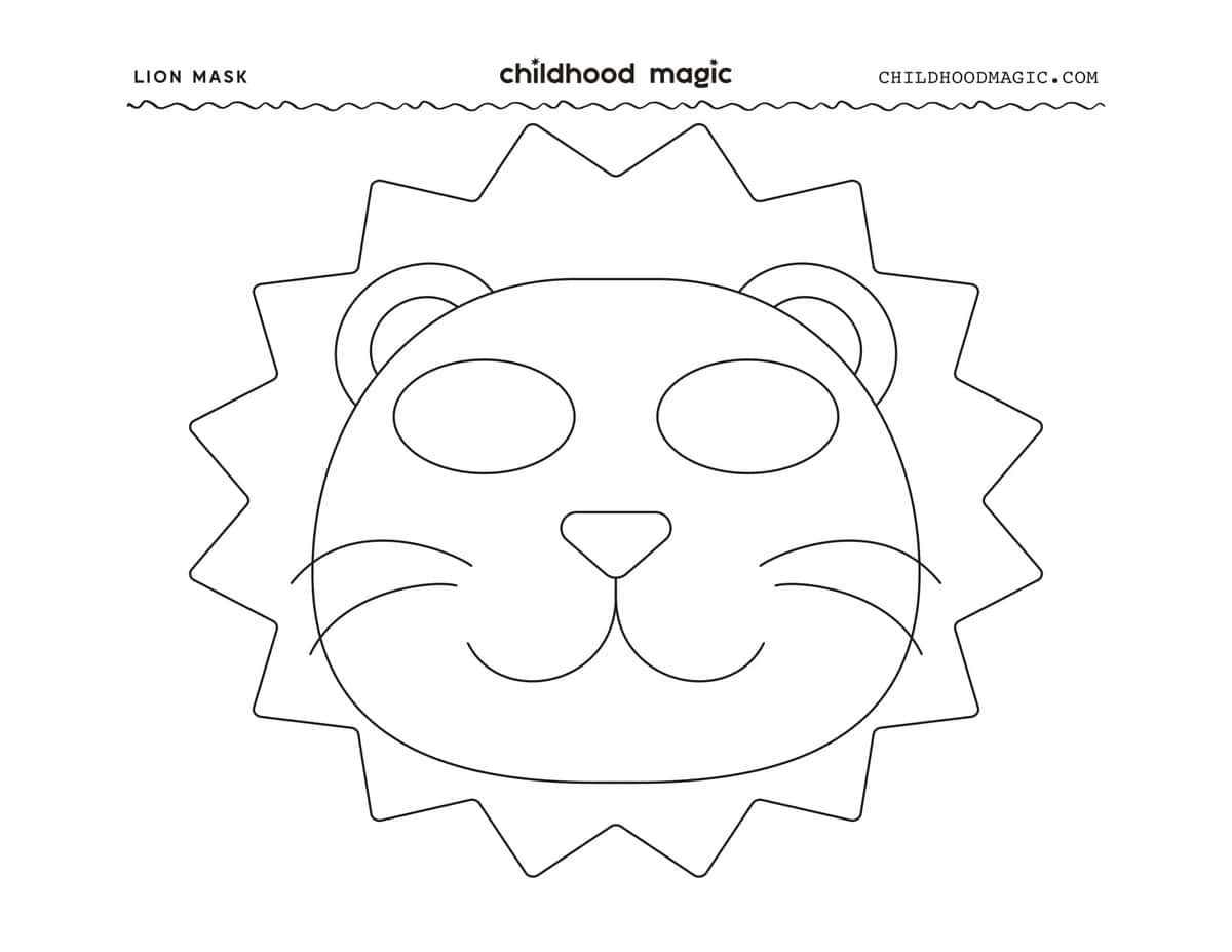 lion face template printable