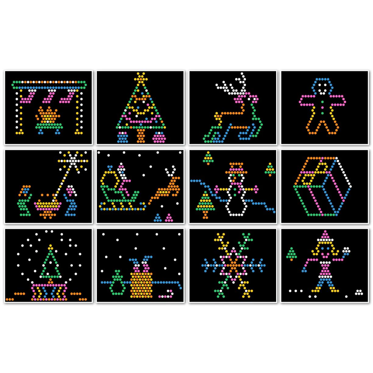 Lite Brite Christmas Template