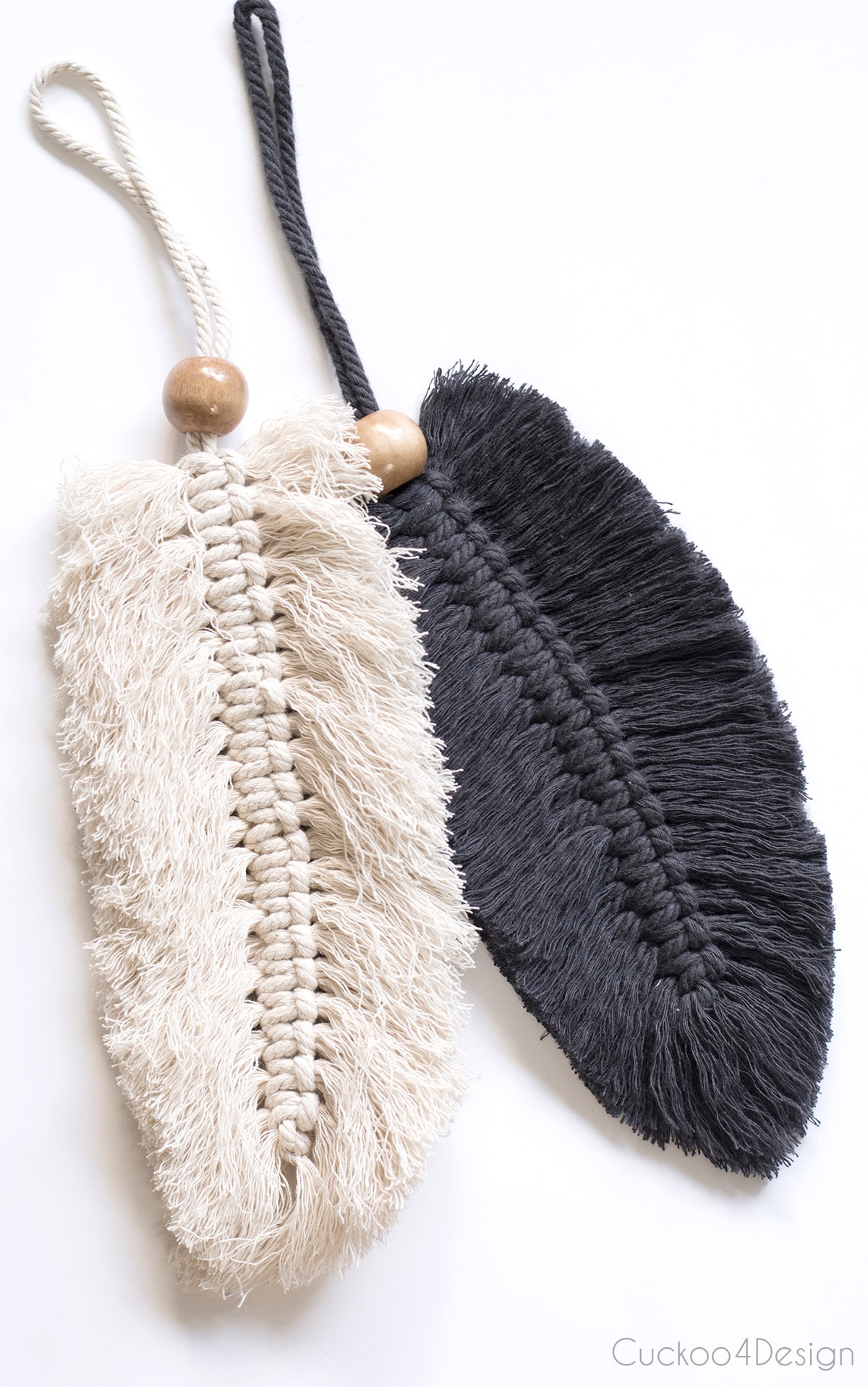 Macrame Feather Purse Charms