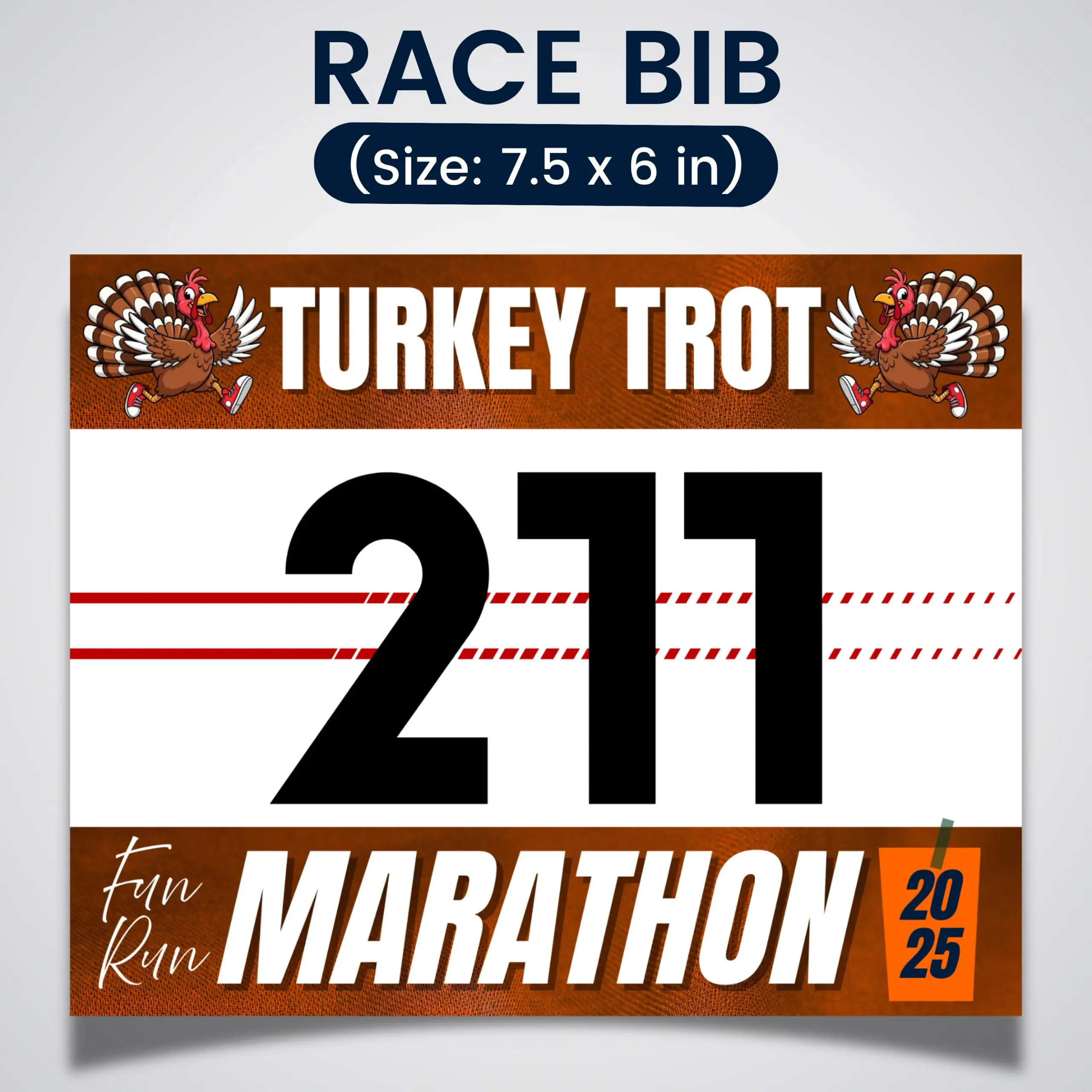 Marathon Templates Race Bib Template