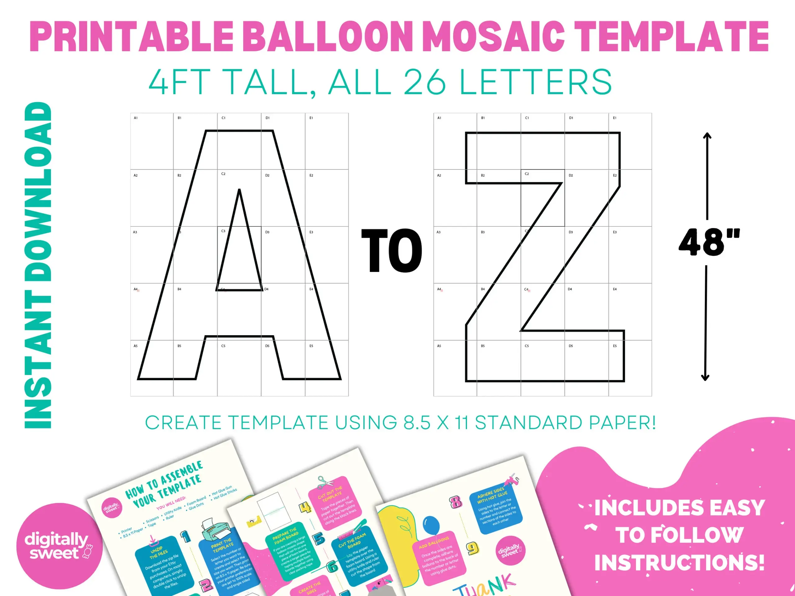 printable marquee letter template