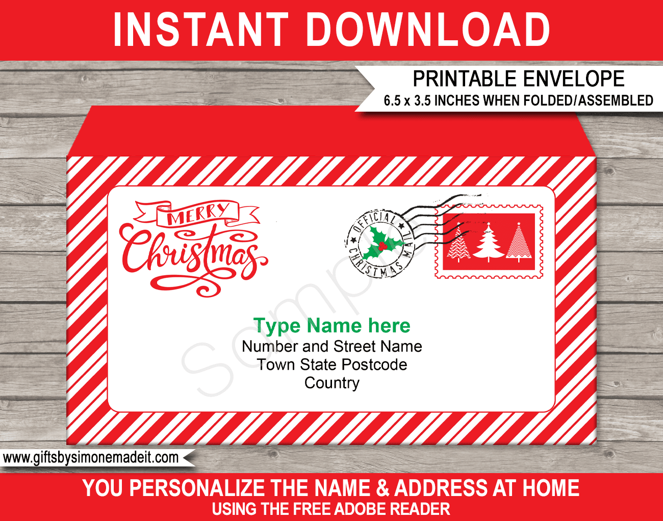 Merry Christmas Envelope