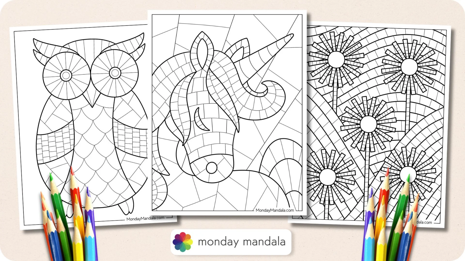 Mosaic Coloring Pages