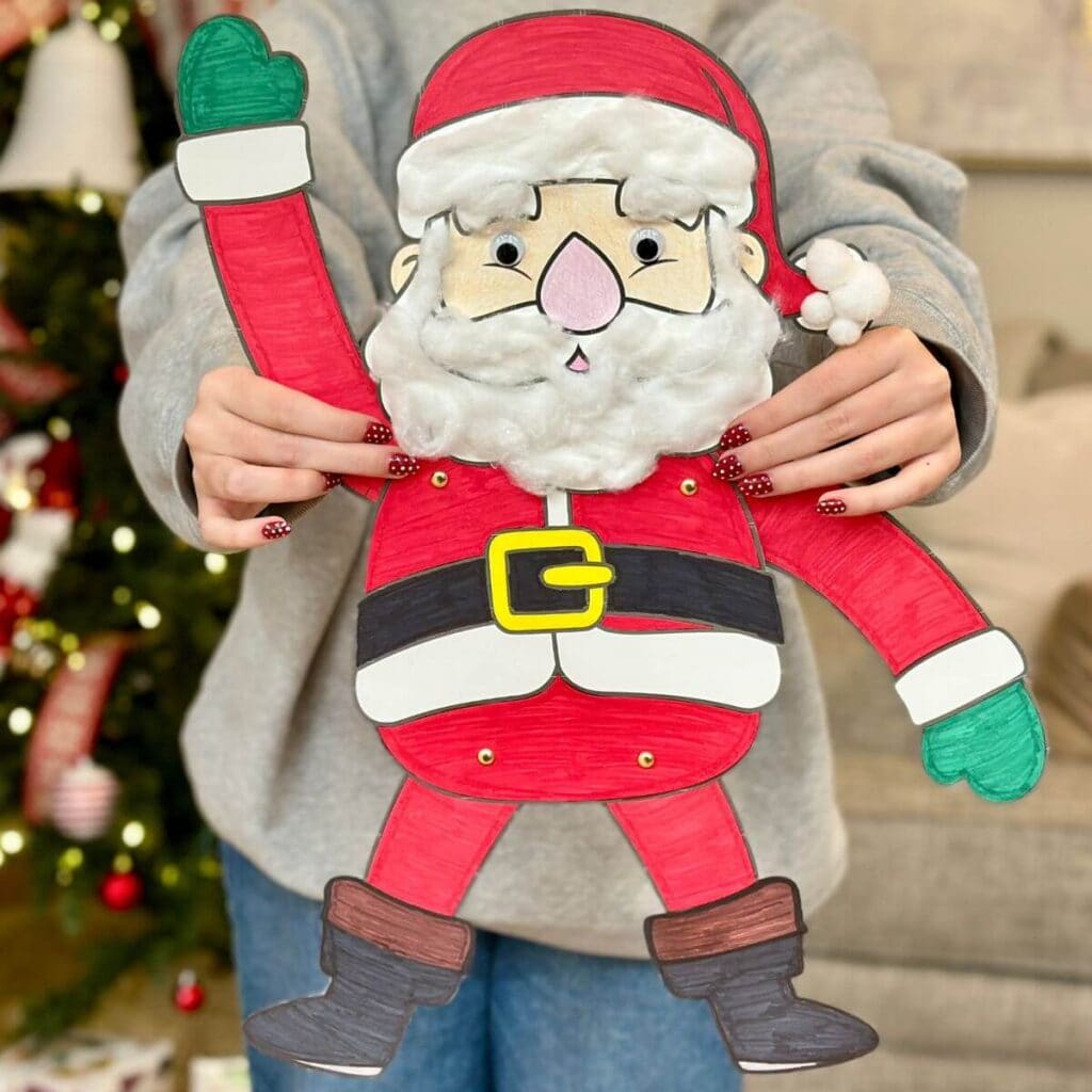 Movable Santa Claus Craft Free Printable Movable Santa Claus Craft Free Printable