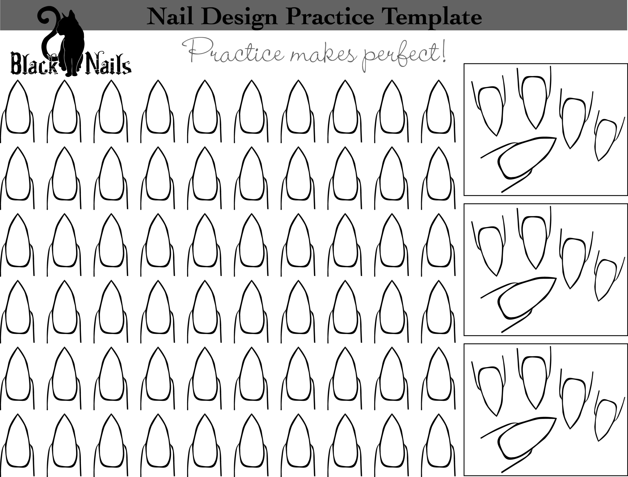 Nail Art Design Practice Templates Sheets Nail Art Design Practice Templates Sheets