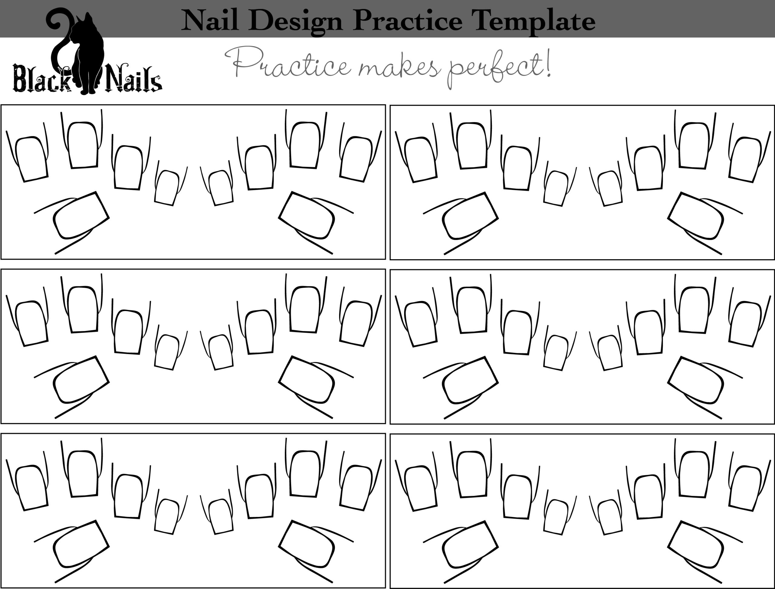 Nail Art Design Practice Templates Sheets Nail Art Design Practice Templates Sheets
