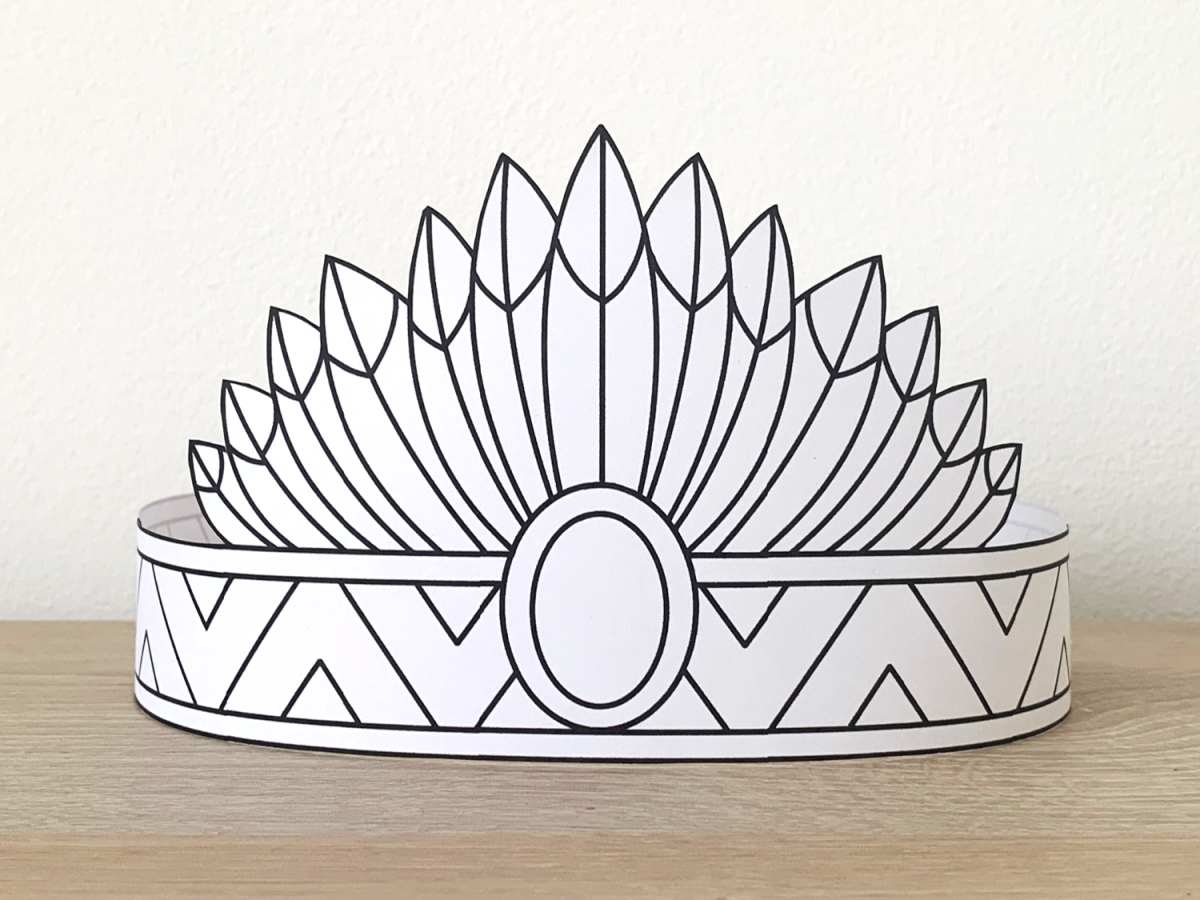 native american headdress feather template