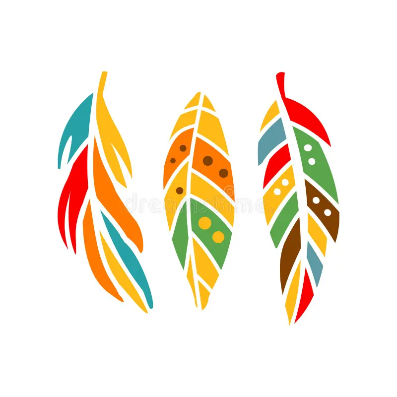 indian feather template