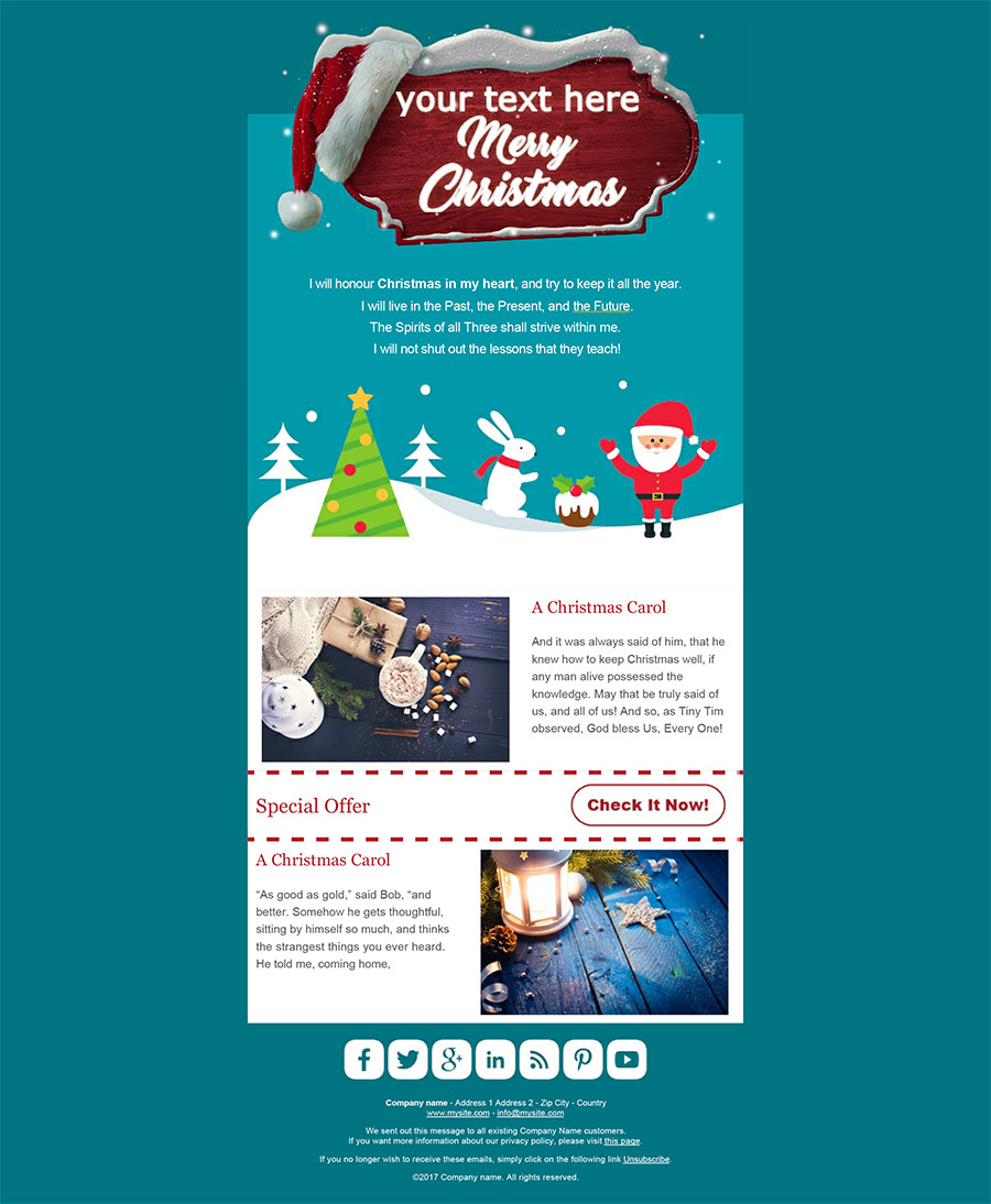 Original Editable Christmas Email Templates Original Editable Christmas Email Templates