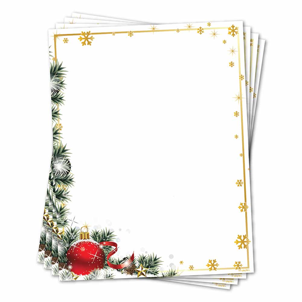 Ornaments Letterhead Gold Foil 8 5x11 Ornaments Letterhead Gold Foil 8 5x11