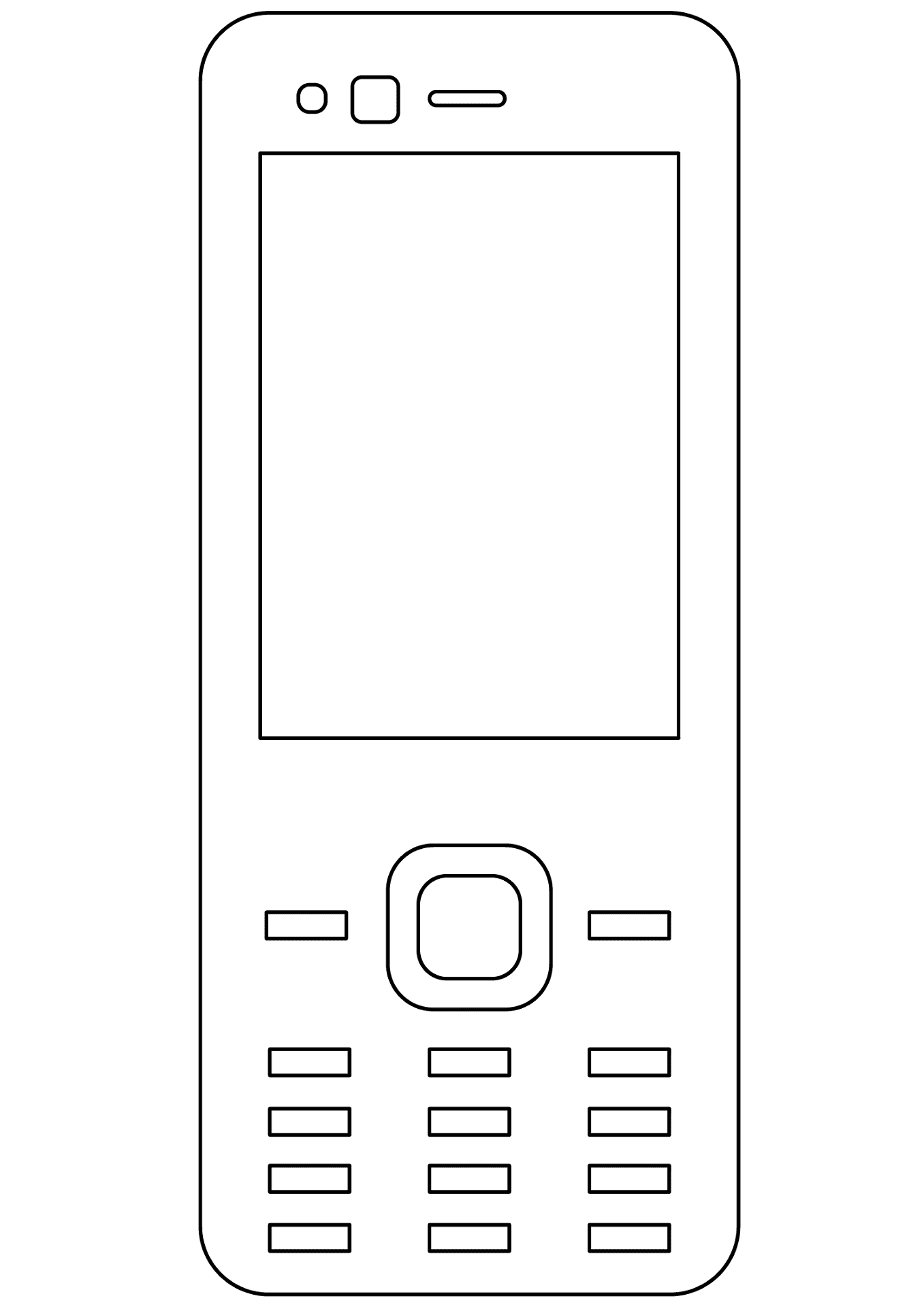printable cell phone template