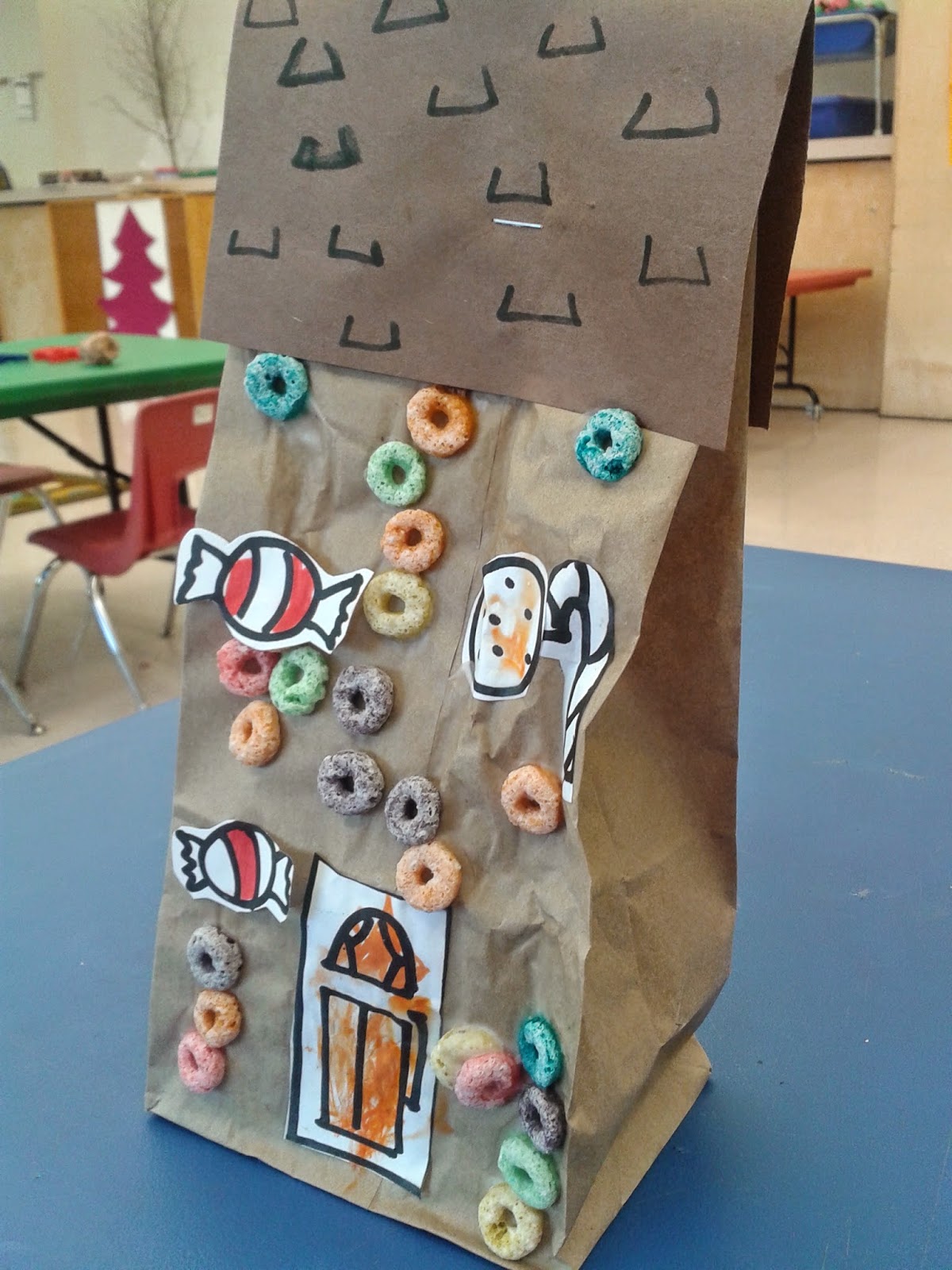 Paper Bag Gingerbread House And Free Paper Bag Gingerbread House And Free