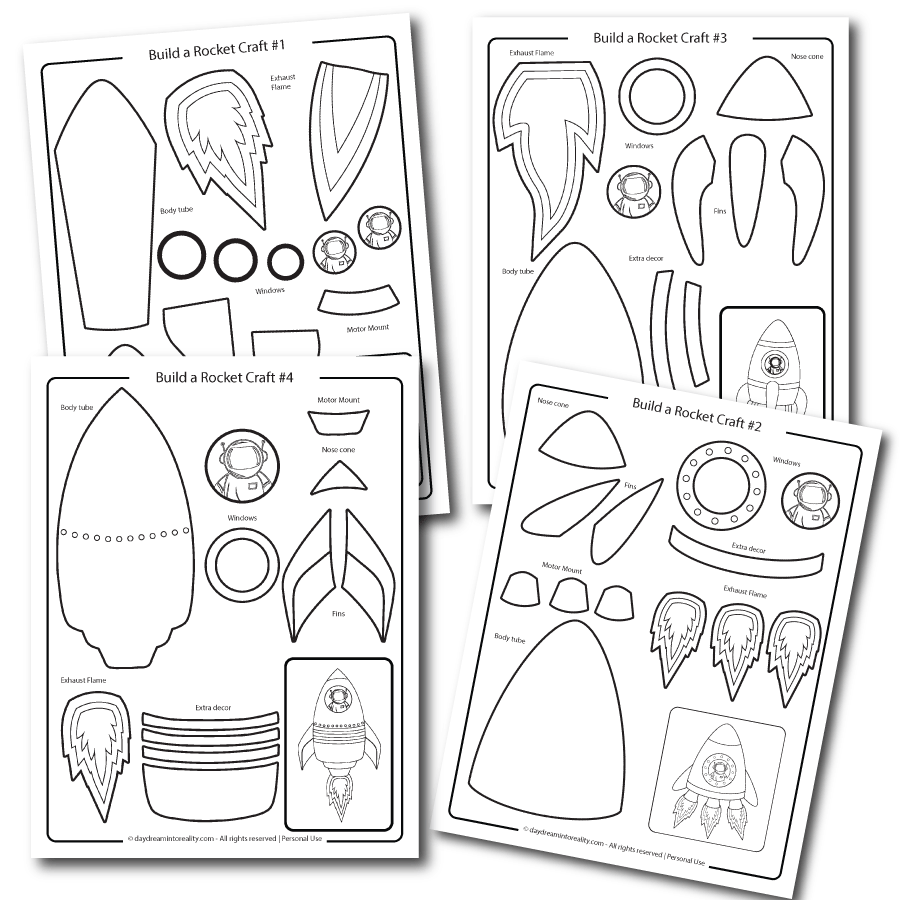 Paper Build Rocket Craft Paper Build Rocket Craft