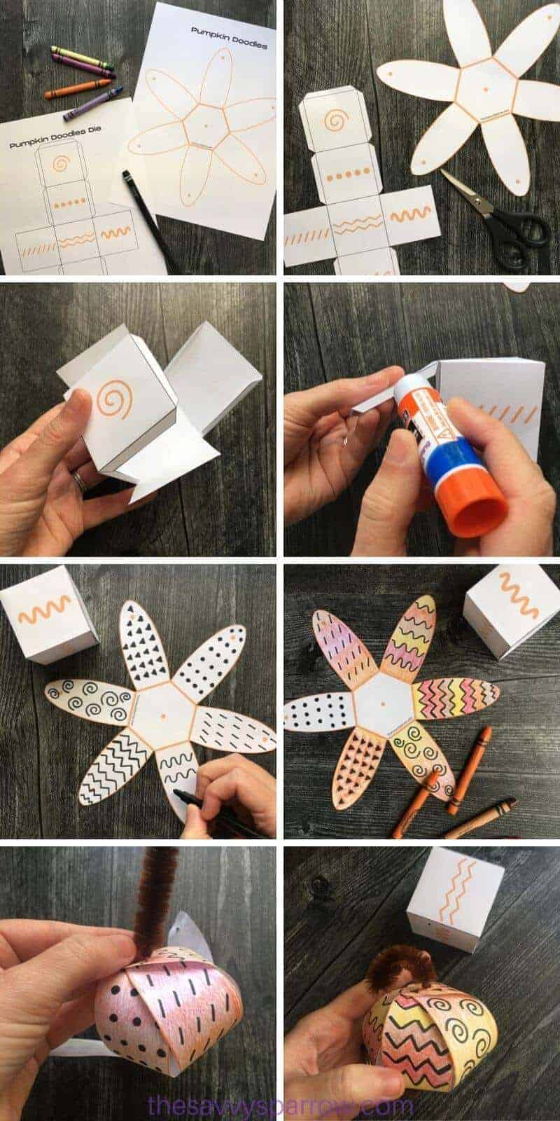 Paper Pumpkin Craft For Kids
