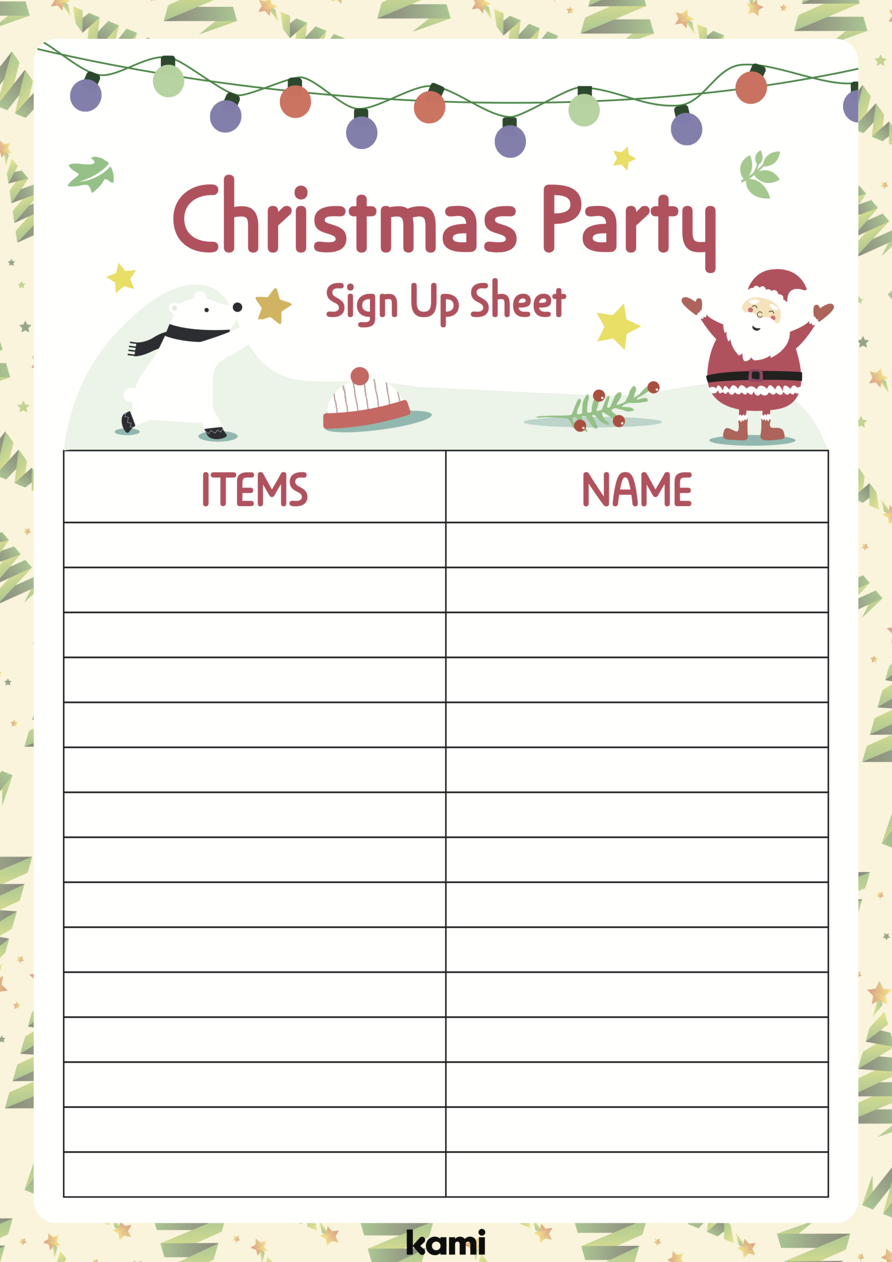 PdJDNpVFYfHN Christmas Party Sign Up Sheet