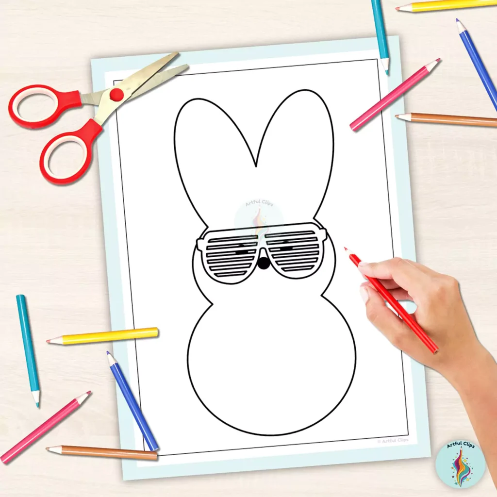 printable peep bunny template printable peep bunny template