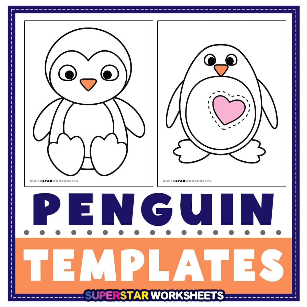 free penguin printables templates